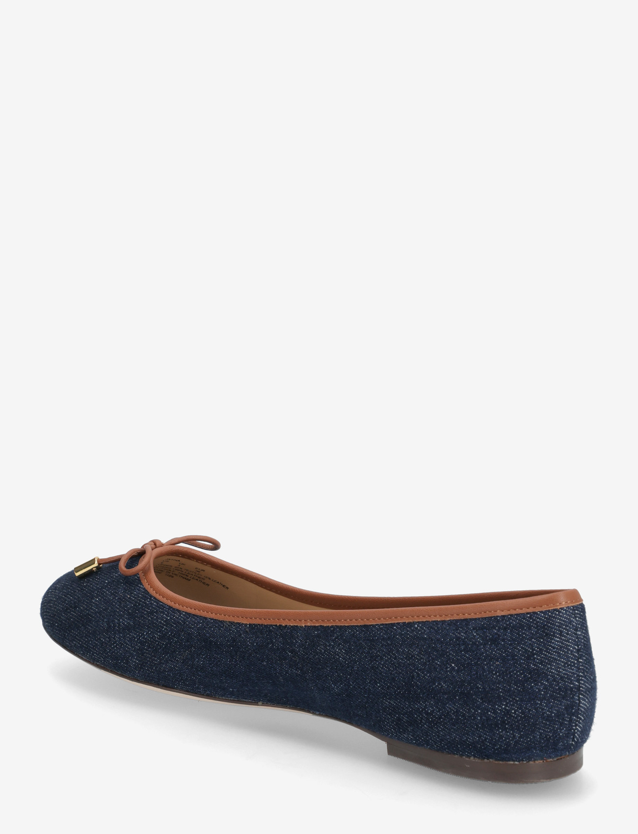 Lauren Ralph Lauren - Jayna Leather-Trim Denim Flat - vayra wash/lauren - 2