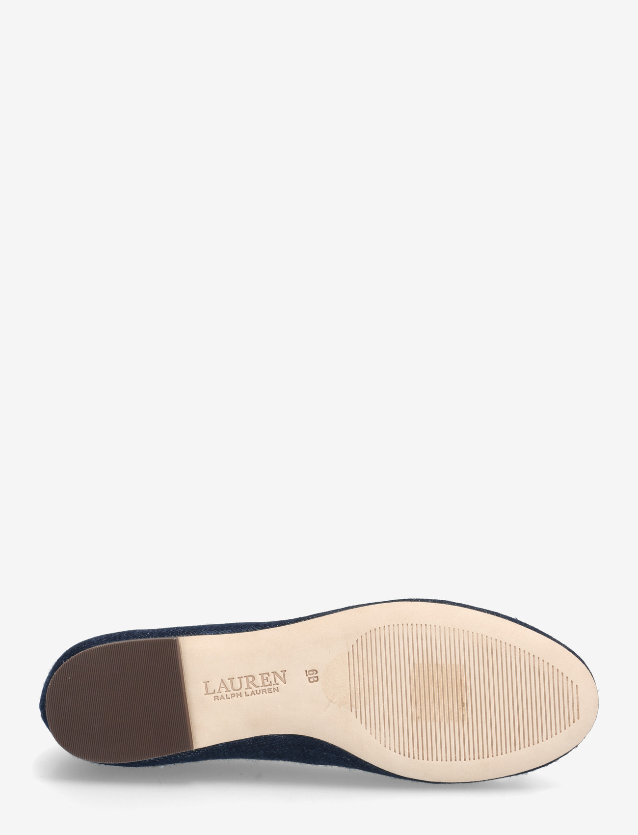 Lauren Ralph Lauren - Jayna Leather-Trim Denim Flat - vayra wash/lauren - 4