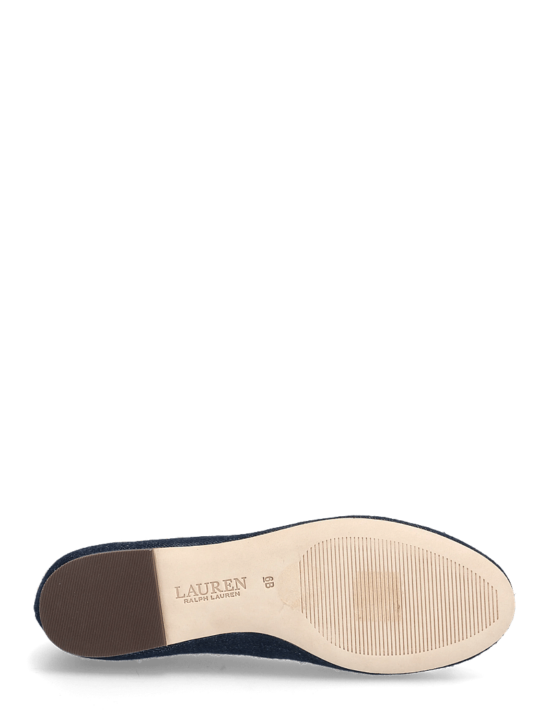 Lauren Ralph Lauren - Jayna Leather-Trim Denim Flat - vayra wash/lauren - 4