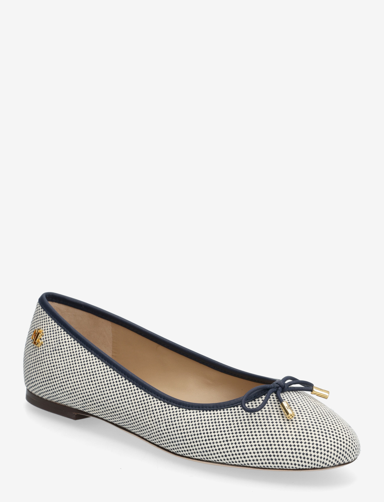 Lauren Ralph Lauren - Jayna Cross-Dyed Canvas Flat - speciella tillfällen - natural/rfnd navy - 0