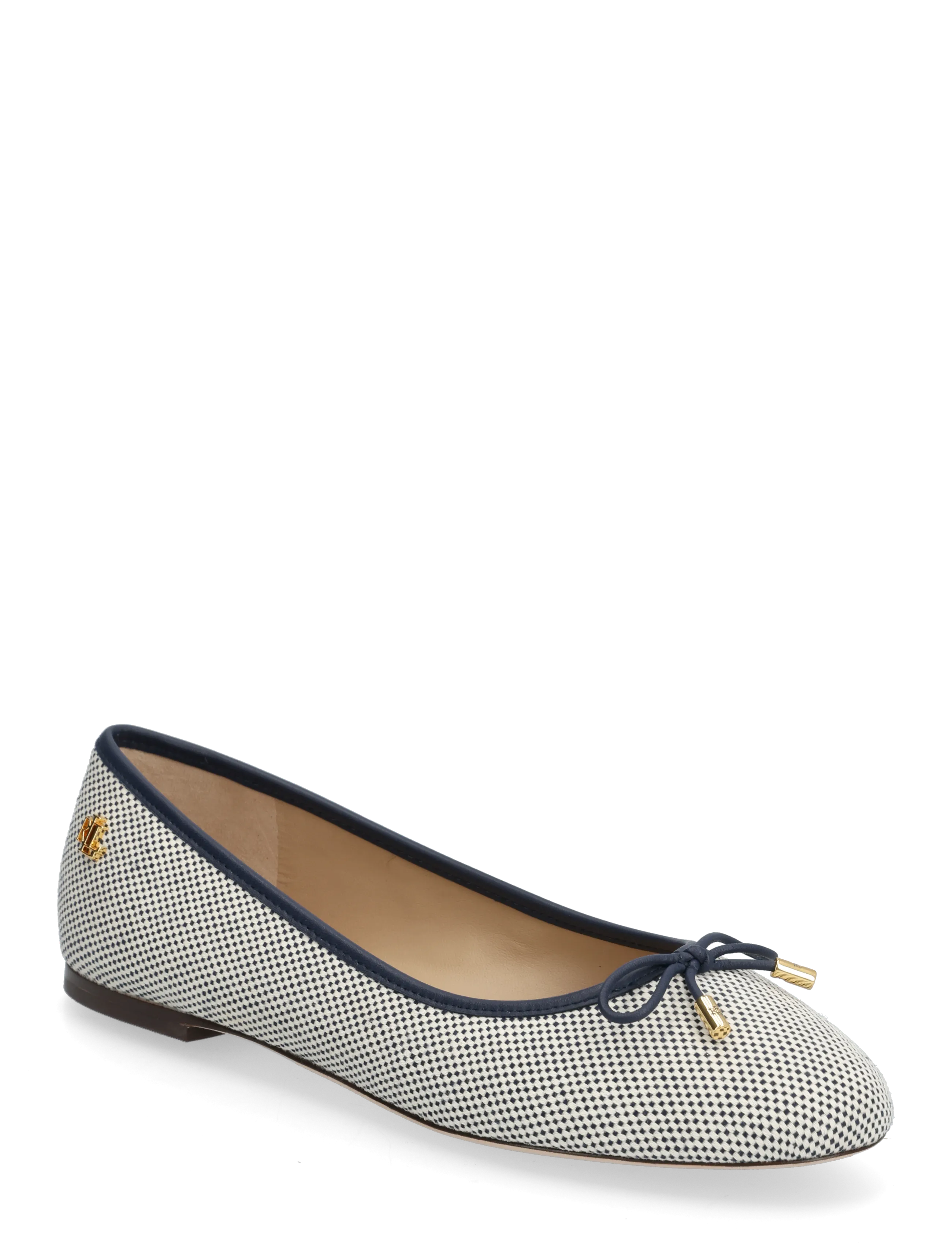 Lauren Ralph Lauren Jayna Cross-Dyed Canvas Flat - Ballerina sko - NATURAL/RFND NAVY / navy