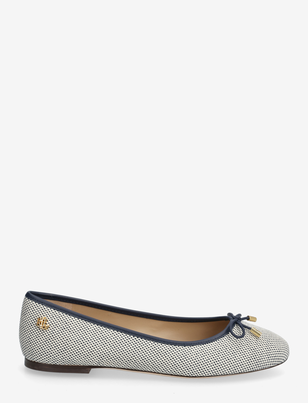 Lauren Ralph Lauren - Jayna Cross-Dyed Canvas Flat - speciella tillfällen - natural/rfnd navy - 1