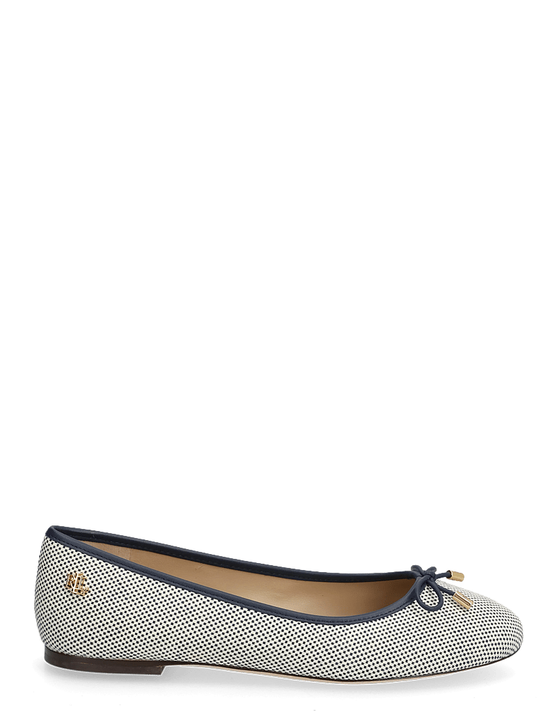 Lauren Ralph Lauren - Jayna Cross-Dyed Canvas Flat - speciella tillfällen - natural/rfnd navy - 1