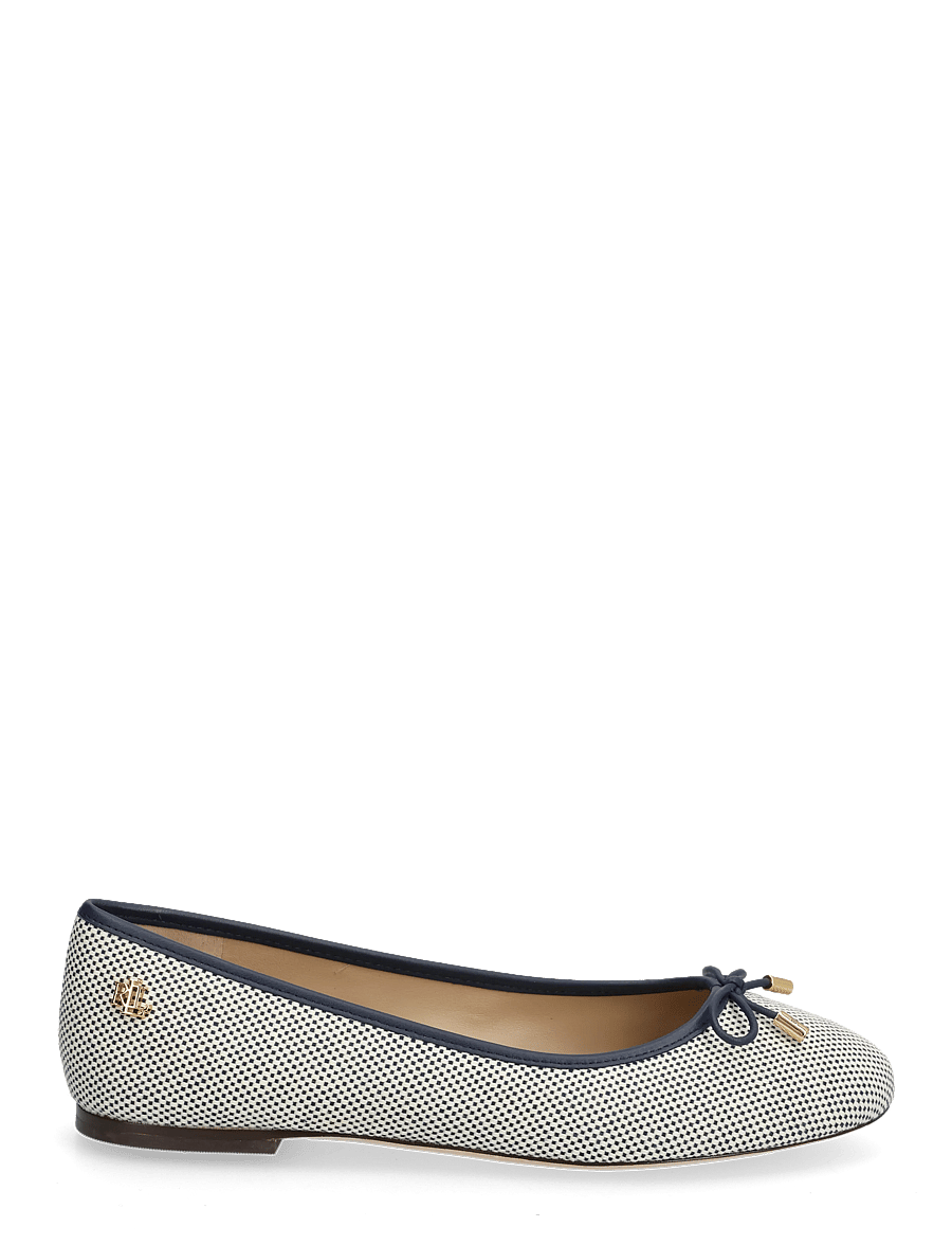Lauren Ralph Lauren - Jayna Cross-Dyed Canvas Flat - besondere anlässe - natural/rfnd navy - 1