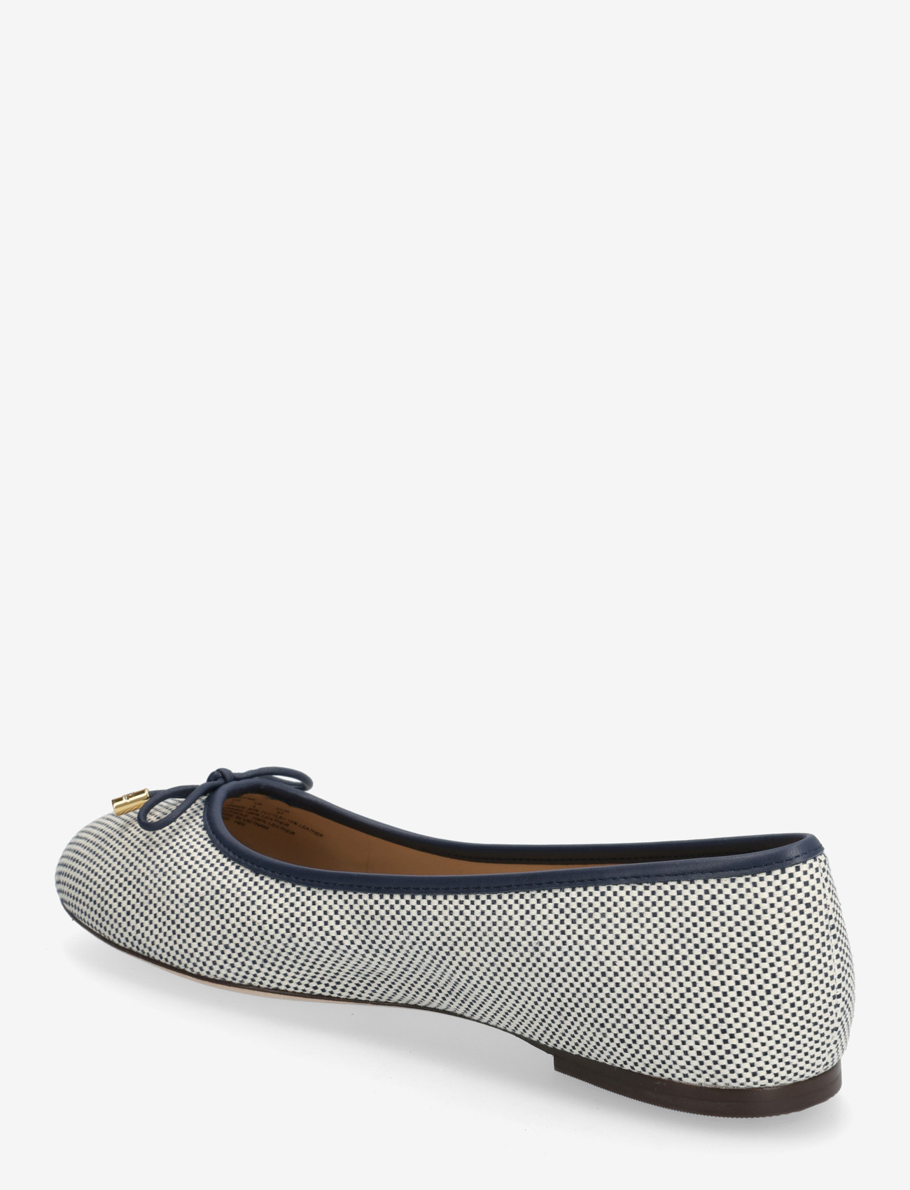 Lauren Ralph Lauren - Jayna Cross-Dyed Canvas Flat - speciella tillfällen - natural/rfnd navy - 2