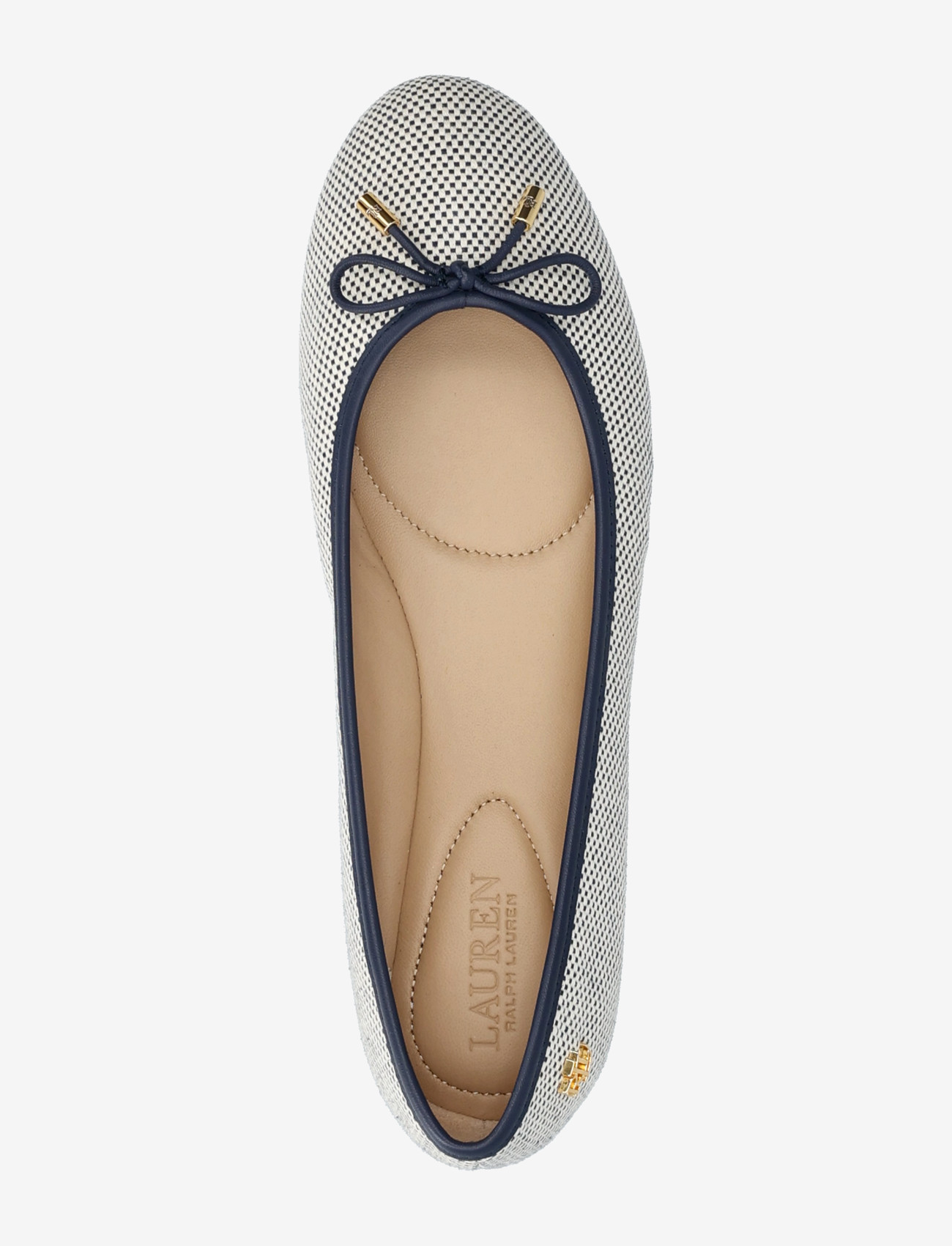 Lauren Ralph Lauren - Jayna Cross-Dyed Canvas Flat - speciella tillfällen - natural/rfnd navy - 3