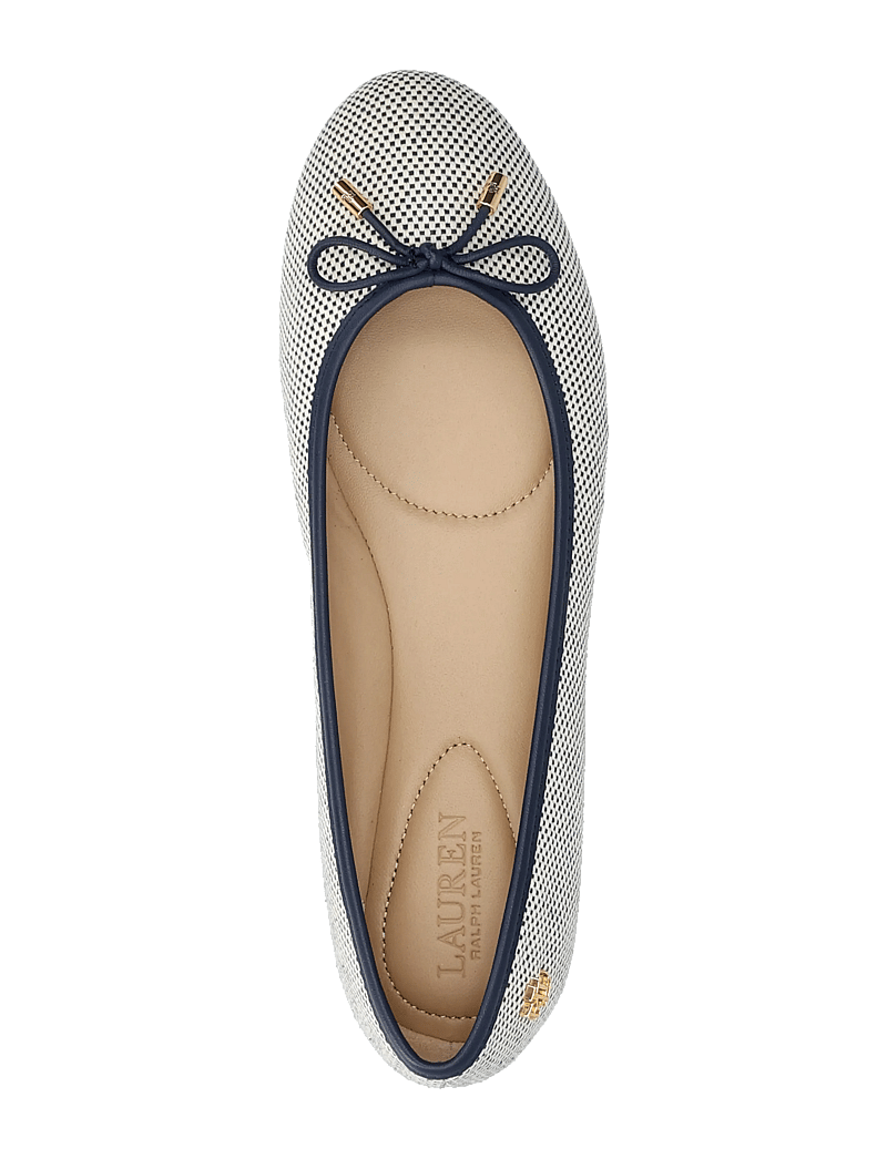 Lauren Ralph Lauren - Jayna Cross-Dyed Canvas Flat - speciella tillfällen - natural/rfnd navy - 3