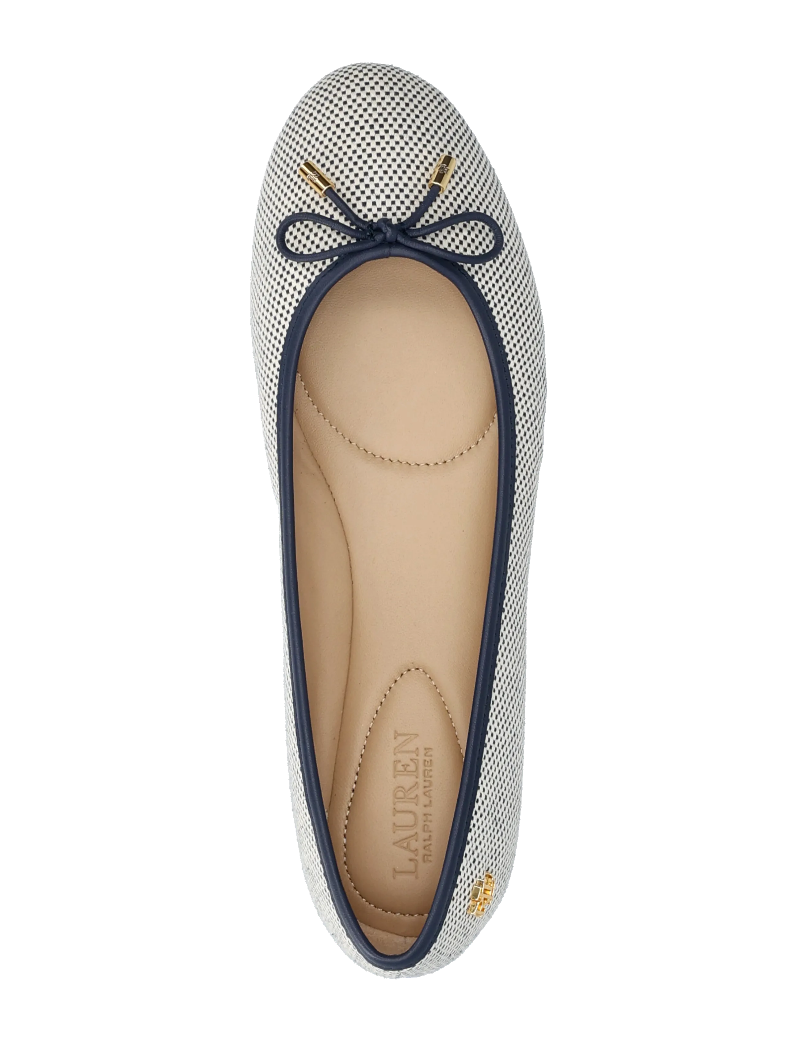 Lauren Ralph Lauren - Jayna Cross-Dyed Canvas Flat - særlige begivenheder - natural/rfnd navy - 3
