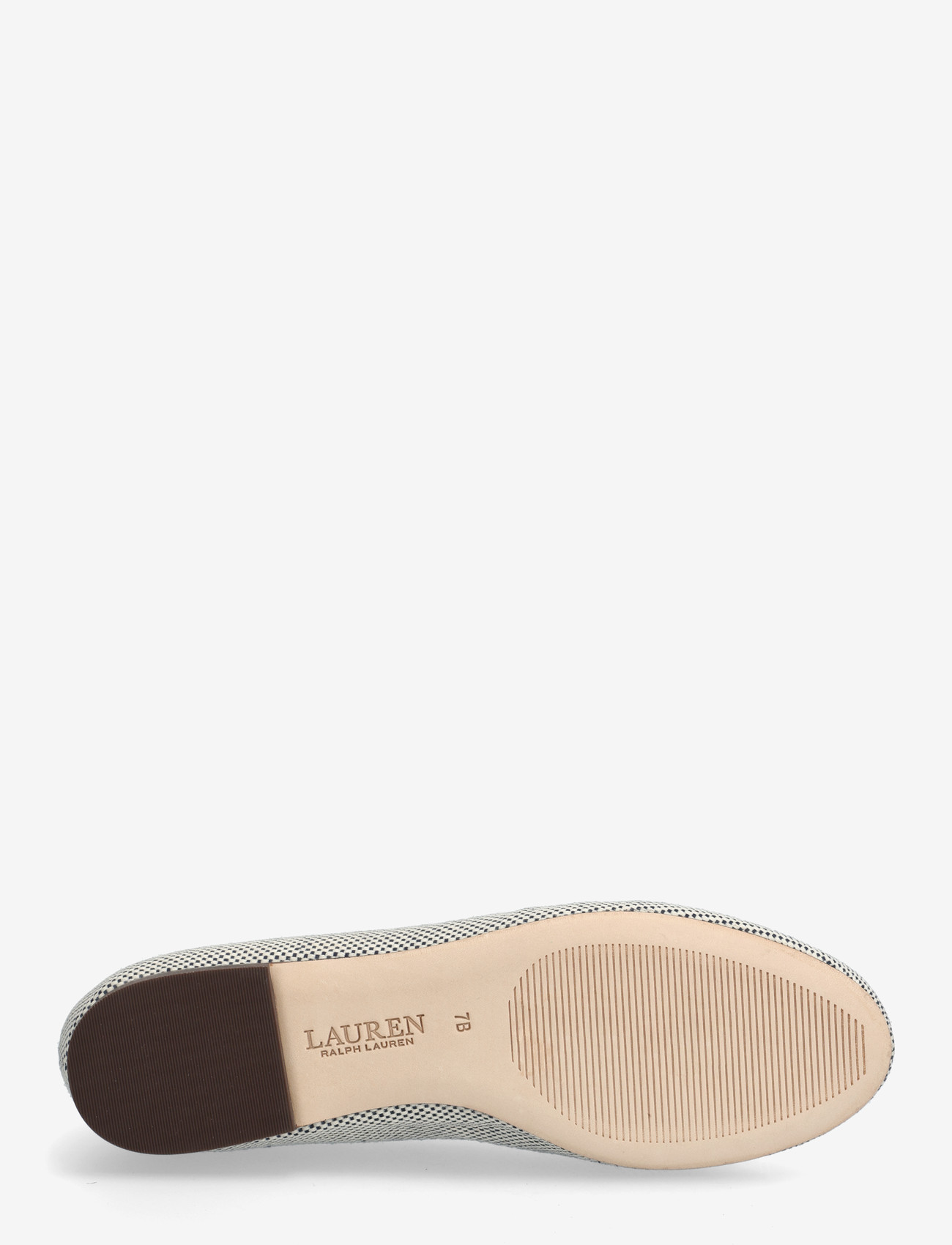 Lauren Ralph Lauren - Jayna Cross-Dyed Canvas Flat - speciella tillfällen - natural/rfnd navy - 4
