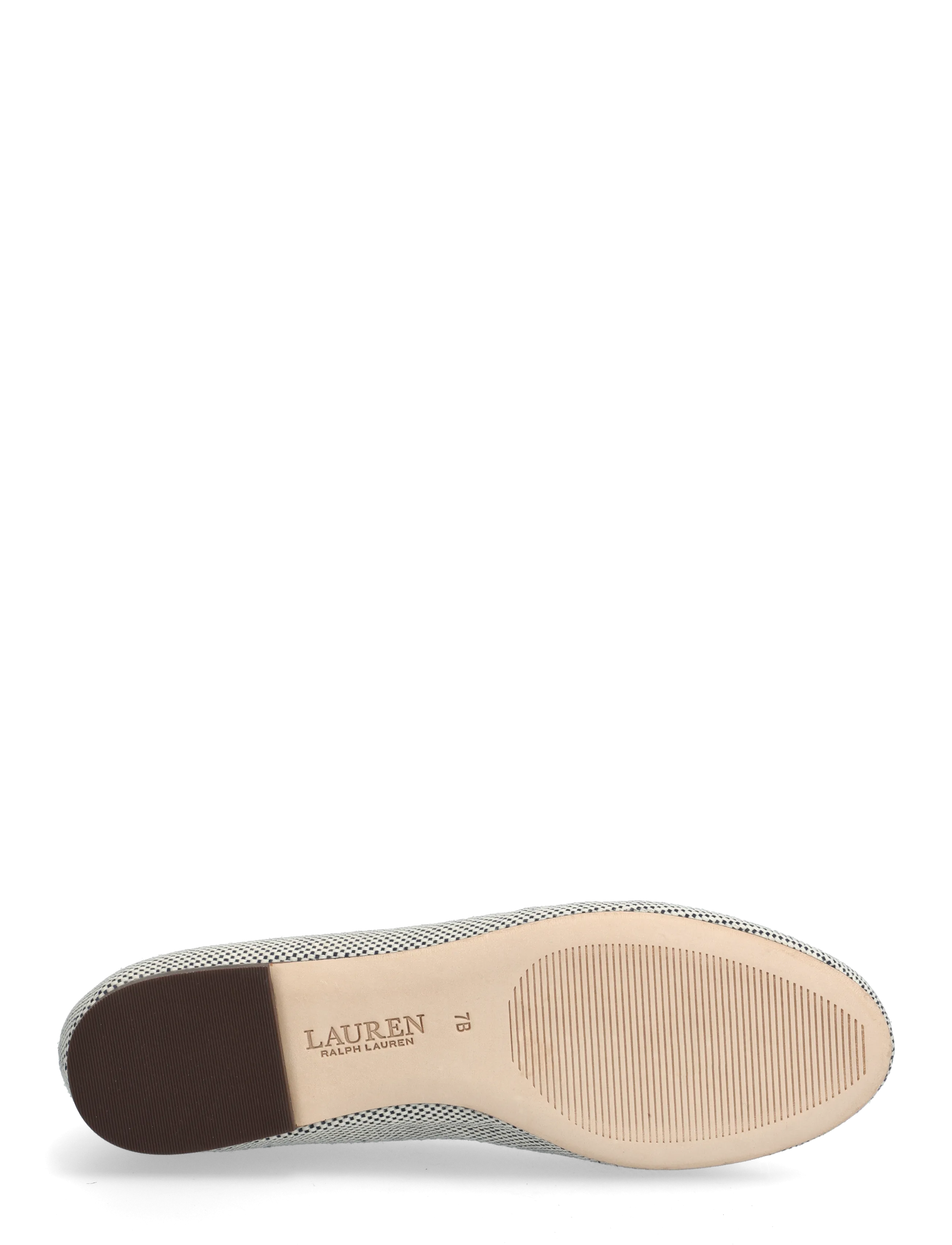 Lauren Ralph Lauren - Jayna Cross-Dyed Canvas Flat - særlige begivenheder - natural/rfnd navy - 4