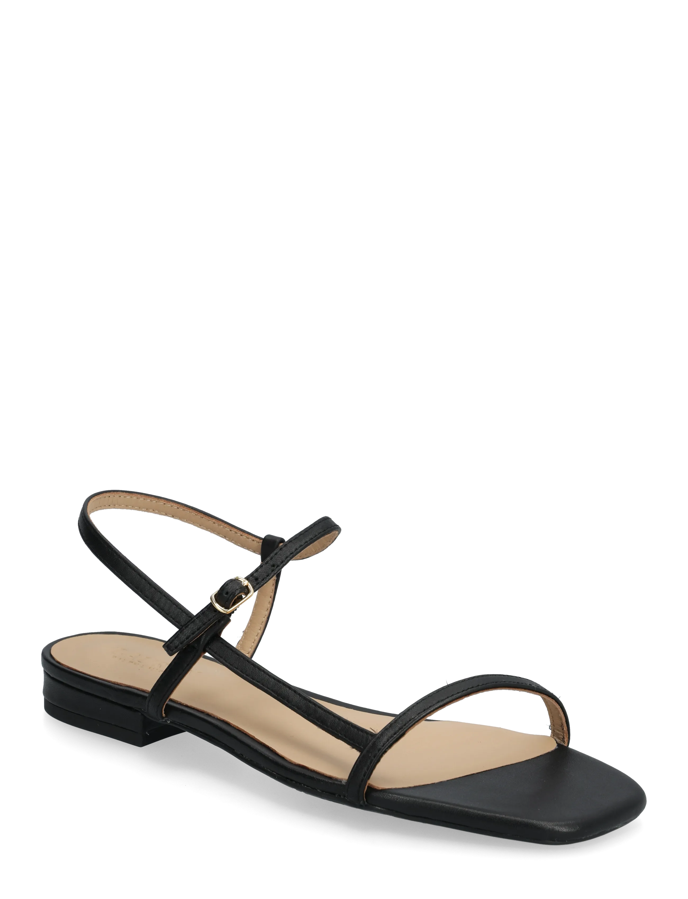 Lauren Ralph Lainee Nappa Leather Sandal, 37.5, Sandals, Schwarz - Flat Frauen