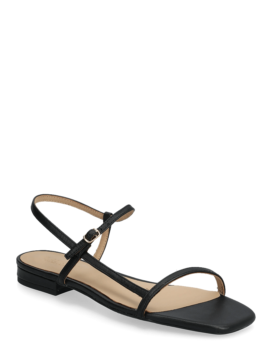 Lauren Ralph Lauren - SOFT NAPPA-LAINEE-SN-FSA - platta sandaler - black - 0