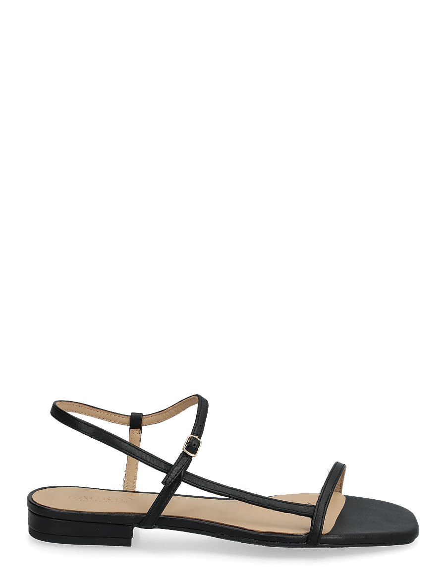 Lauren Ralph Lauren - SOFT NAPPA-LAINEE-SN-FSA - platta sandaler - black - 1