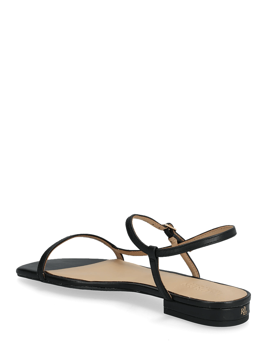 Lauren Ralph Lauren - SOFT NAPPA-LAINEE-SN-FSA - platta sandaler - black - 2