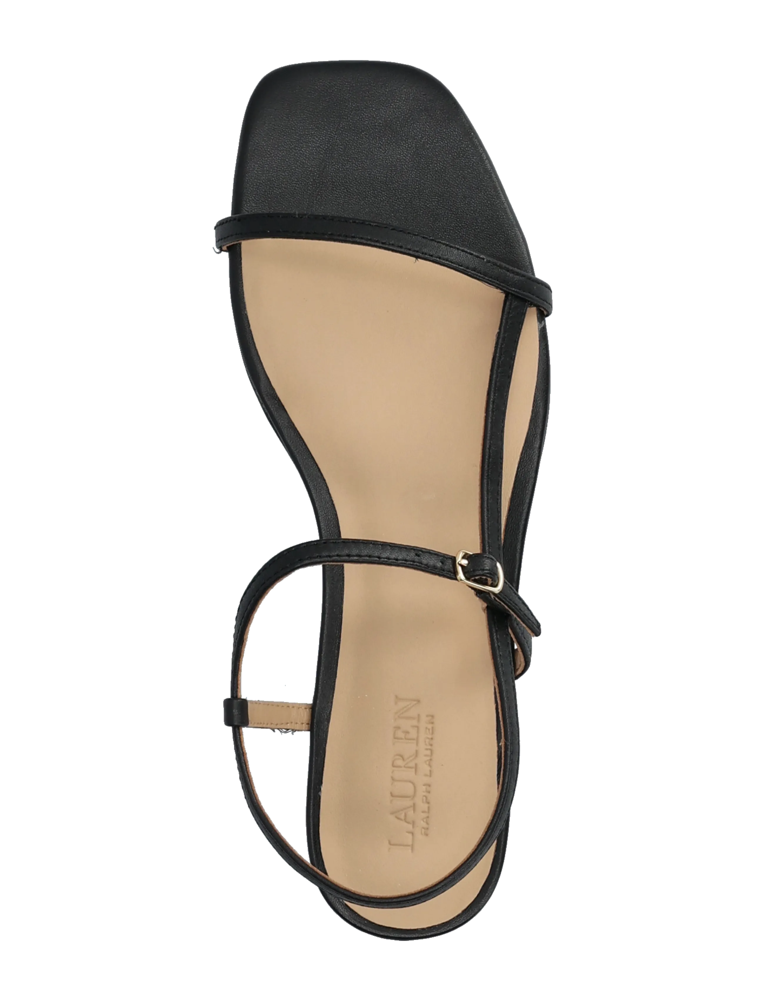 Lauren Ralph Lauren - Lainee Nappa Leather Sandal - flache sandalen - black - 3