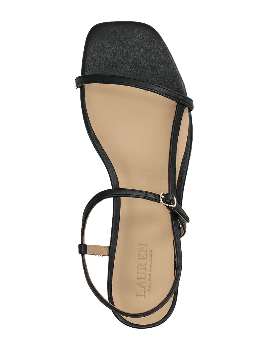 Lauren Ralph Lauren - SOFT NAPPA-LAINEE-SN-FSA - platta sandaler - black - 3