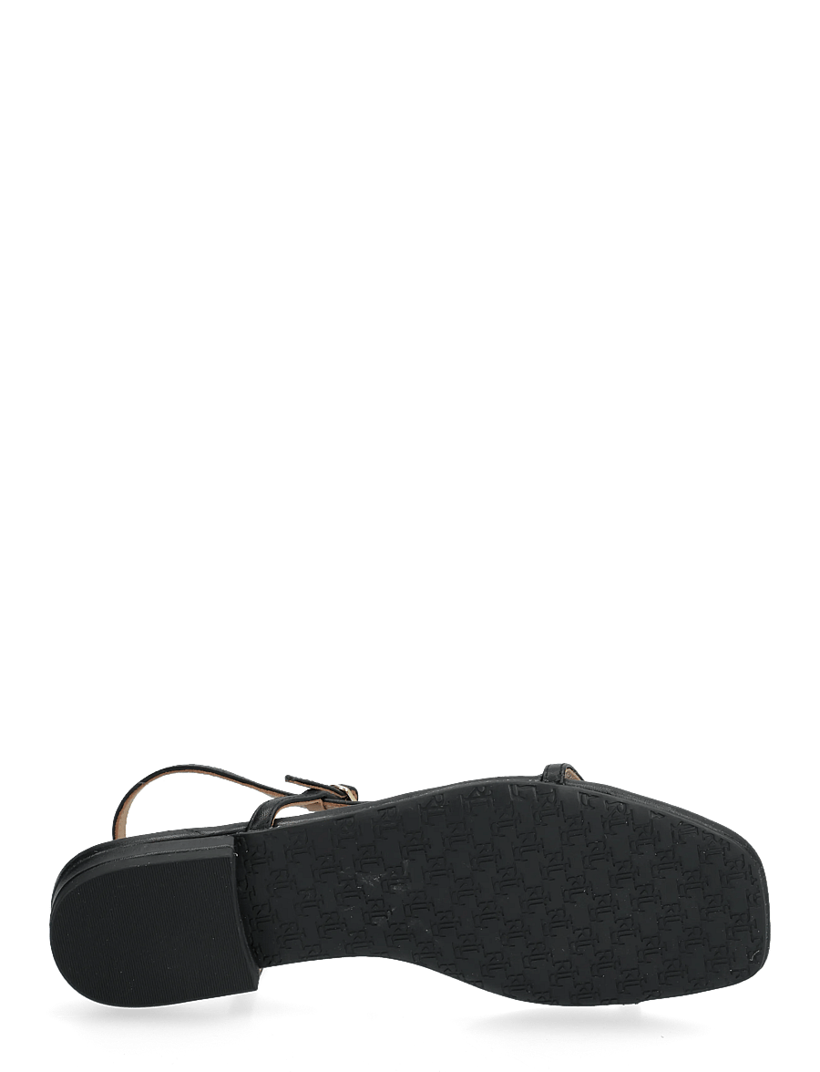 Lauren Ralph Lauren - SOFT NAPPA-LAINEE-SN-FSA - platta sandaler - black - 4