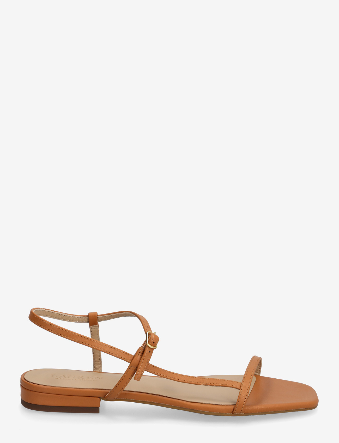 Lauren Ralph Lauren - Lainee Nappa Leather Sandal - flatir sandalar - classic caramel - 1