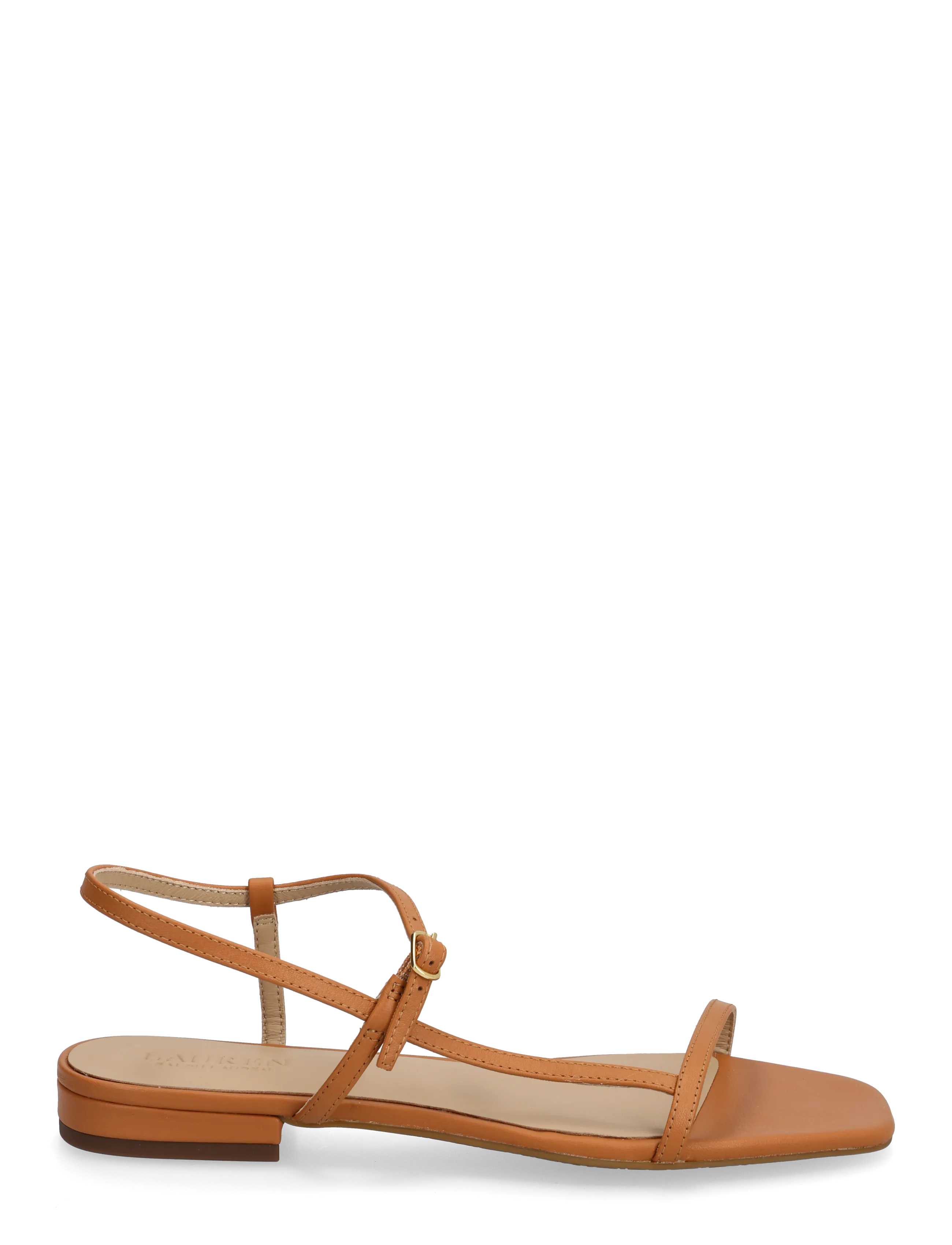 Lauren Ralph Lauren - Lainee Nappa Leather Sandal - flatir sandalar - classic caramel - 1