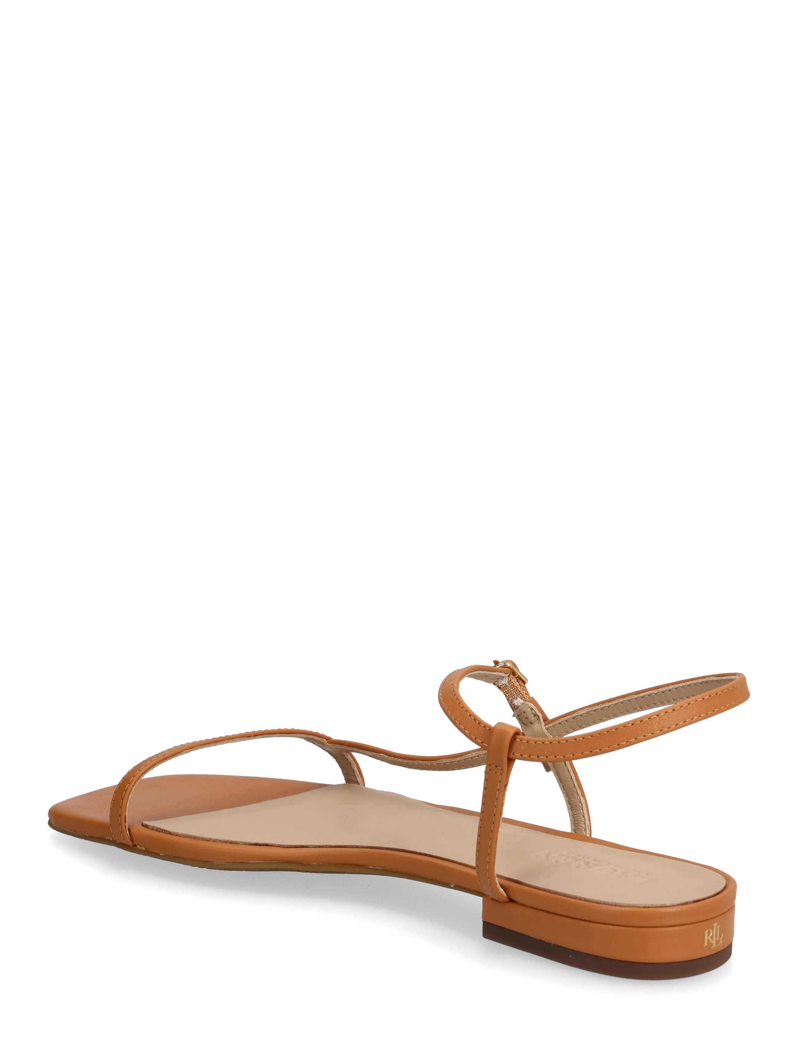 Lauren Ralph Lauren - Lainee Nappa Leather Sandal - flatir sandalar - classic caramel - 2