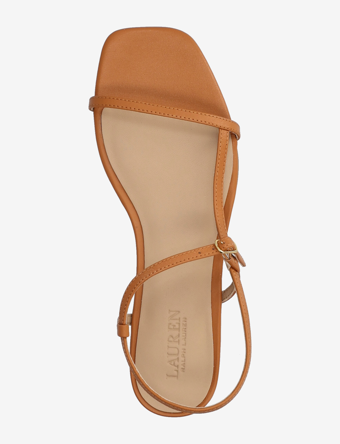 Lauren Ralph Lauren - Lainee Nappa Leather Sandal - flatir sandalar - classic caramel - 3