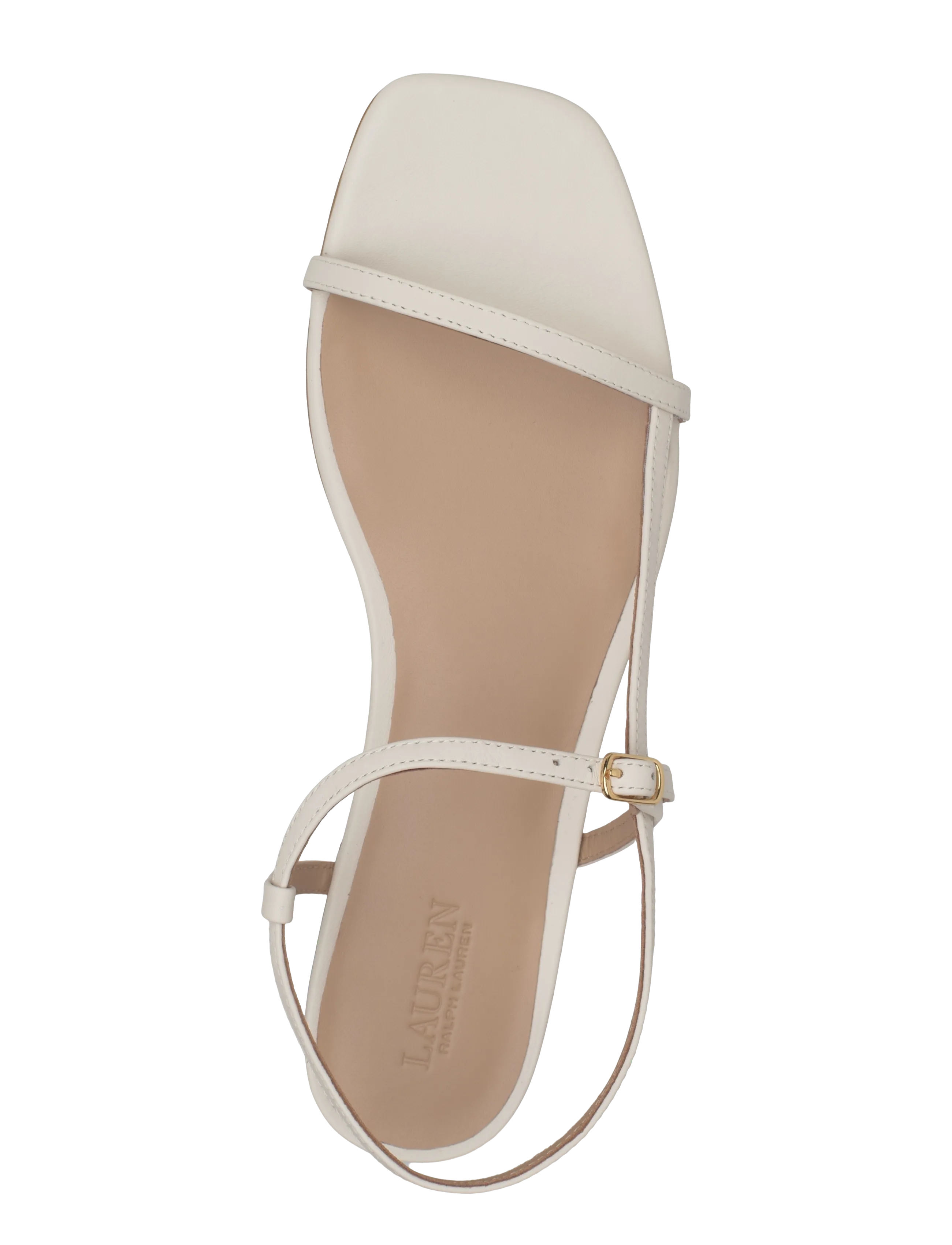 Lauren Ralph Lauren - Lainee Nappa Leather Sandal - flat sandals - soft white - 3