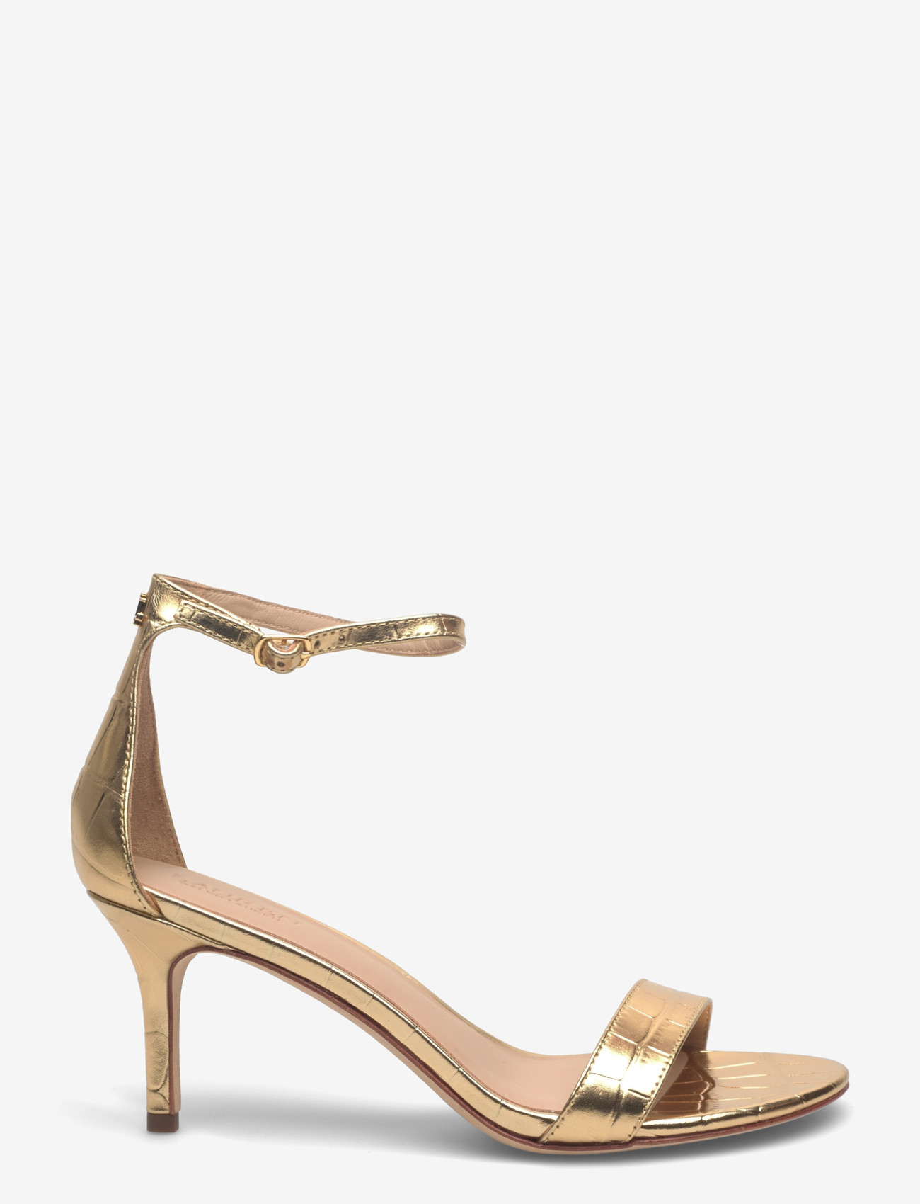 Lauren Ralph Lauren - Allie Mid-Heel Metallic Embossed Sandal - sandaletter - modern gold - 1