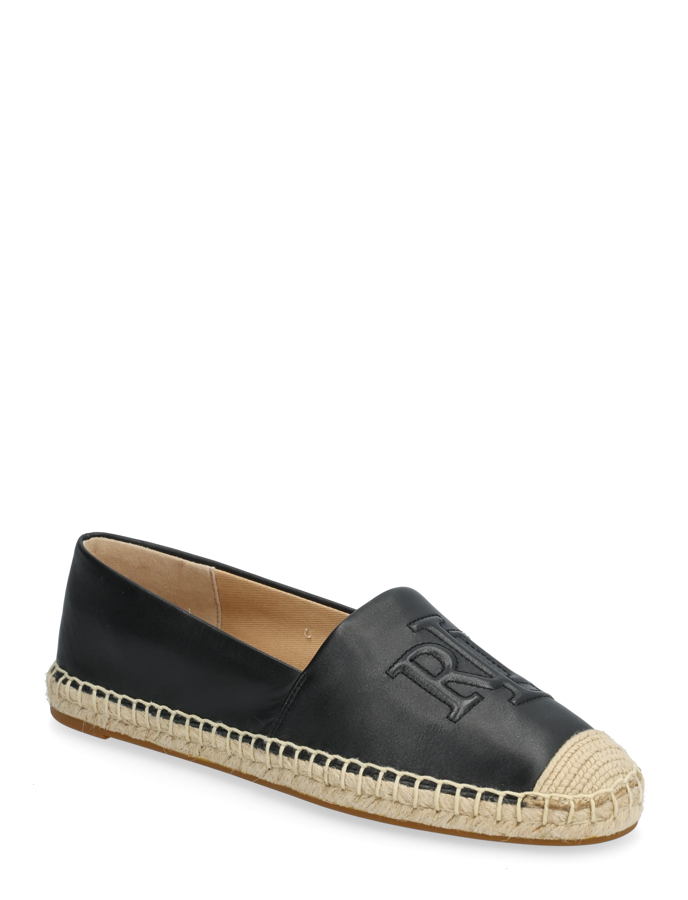 Lauren Ralph Lauren Cameryn Nappa Leather Espadrille - Sko - BLACK / black