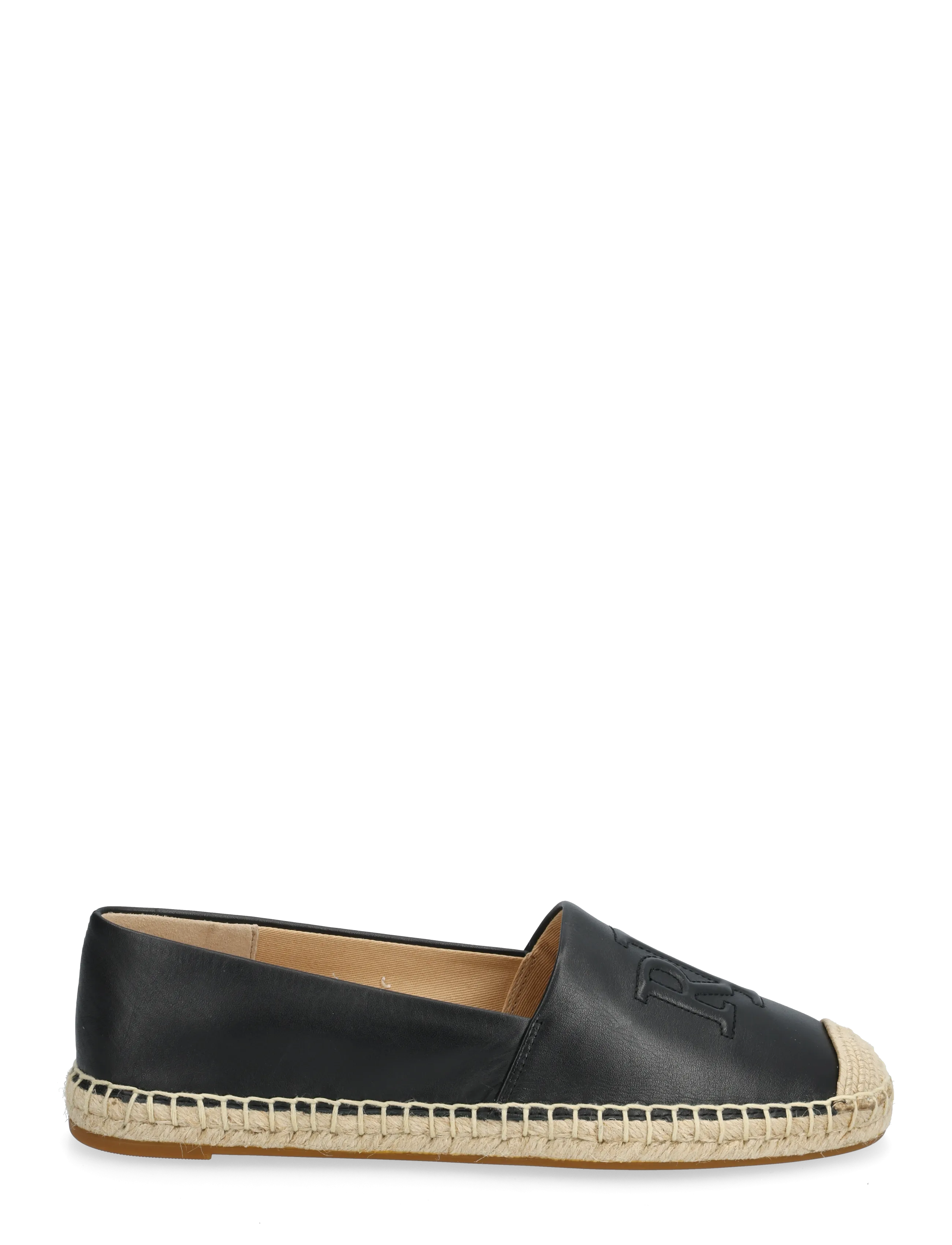 Lauren Ralph Lauren - Cameryn Nappa Leather Espadrille - espadrillos - black - 1