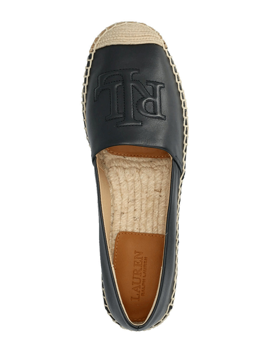 Lauren Ralph Lauren - Cameryn Nappa Leather Espadrille - espadrilles - black - 3
