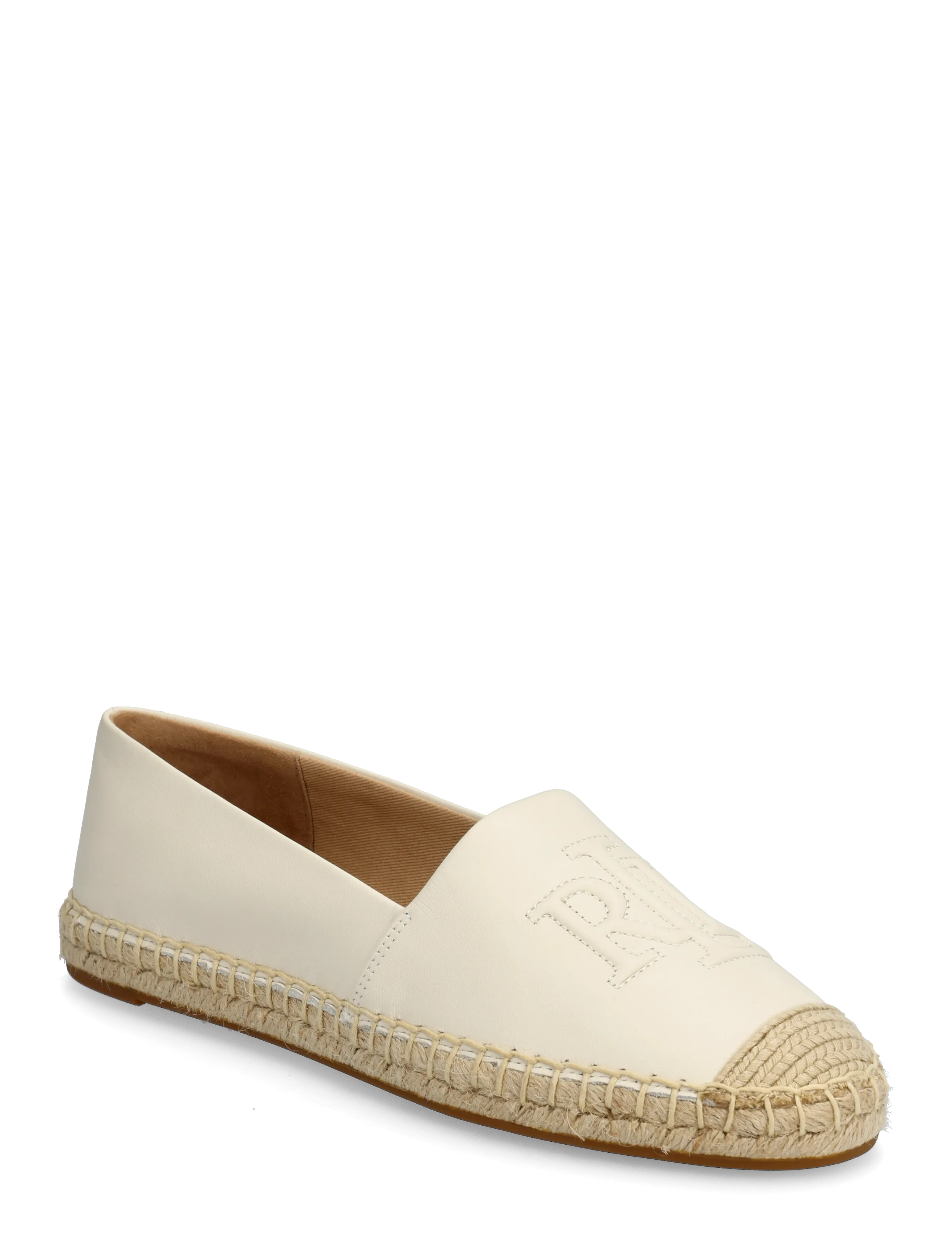 Lauren Ralph Lauren Cameryn Nappa Leather Espadrille - Shoes - SOFT WHITE / cream