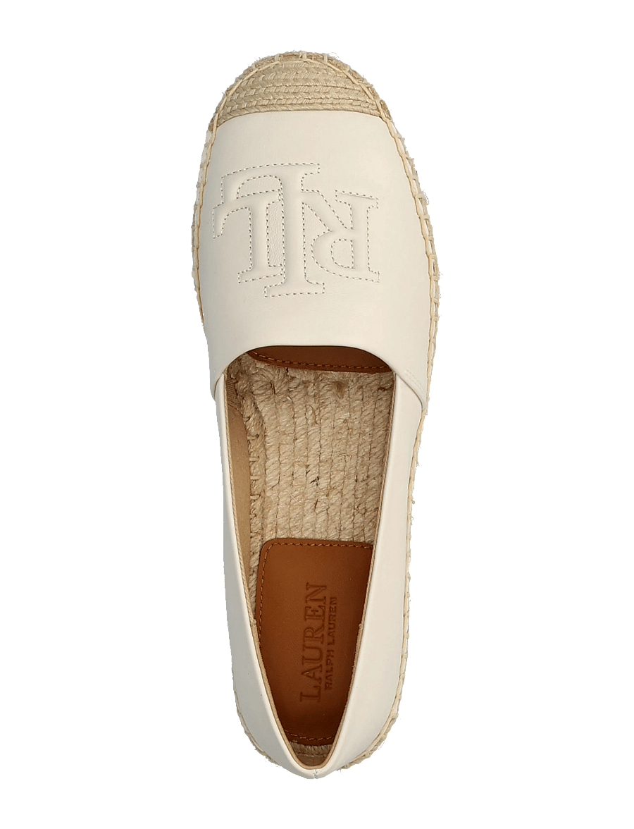 Lauren Ralph Lauren - Cameryn Nappa Leather Espadrille - espadrilles - soft white - 3