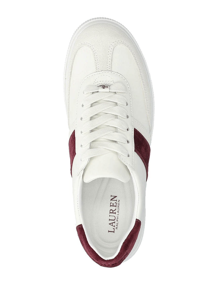 Lauren Ralph Lauren - Two-Tone Braylee Leather & Suede Sneaker - konfirmation - snw wht/bianco/dr - 3
