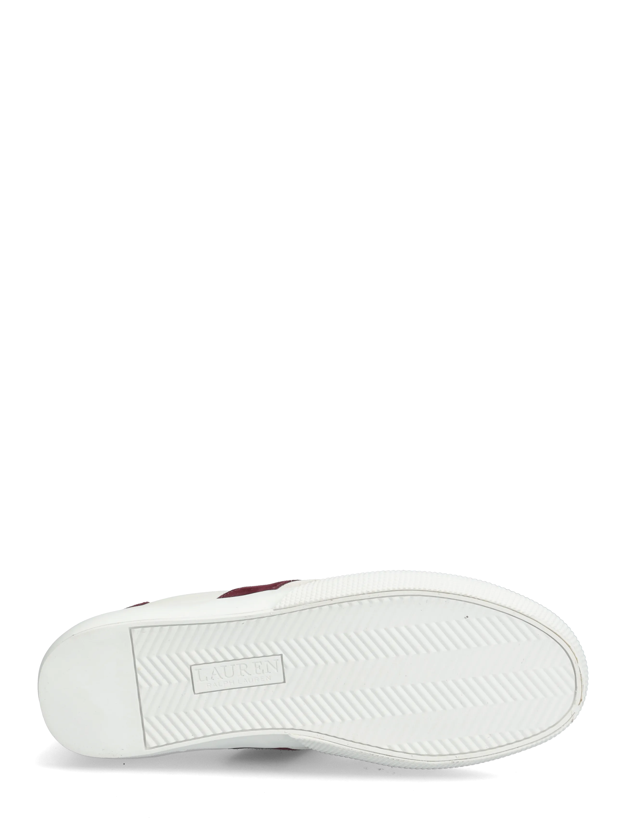 Lauren Ralph Lauren - Two-Tone Braylee Leather & Suede Sneaker - konfirmationstøj - snw wht/bianco/dr - 4