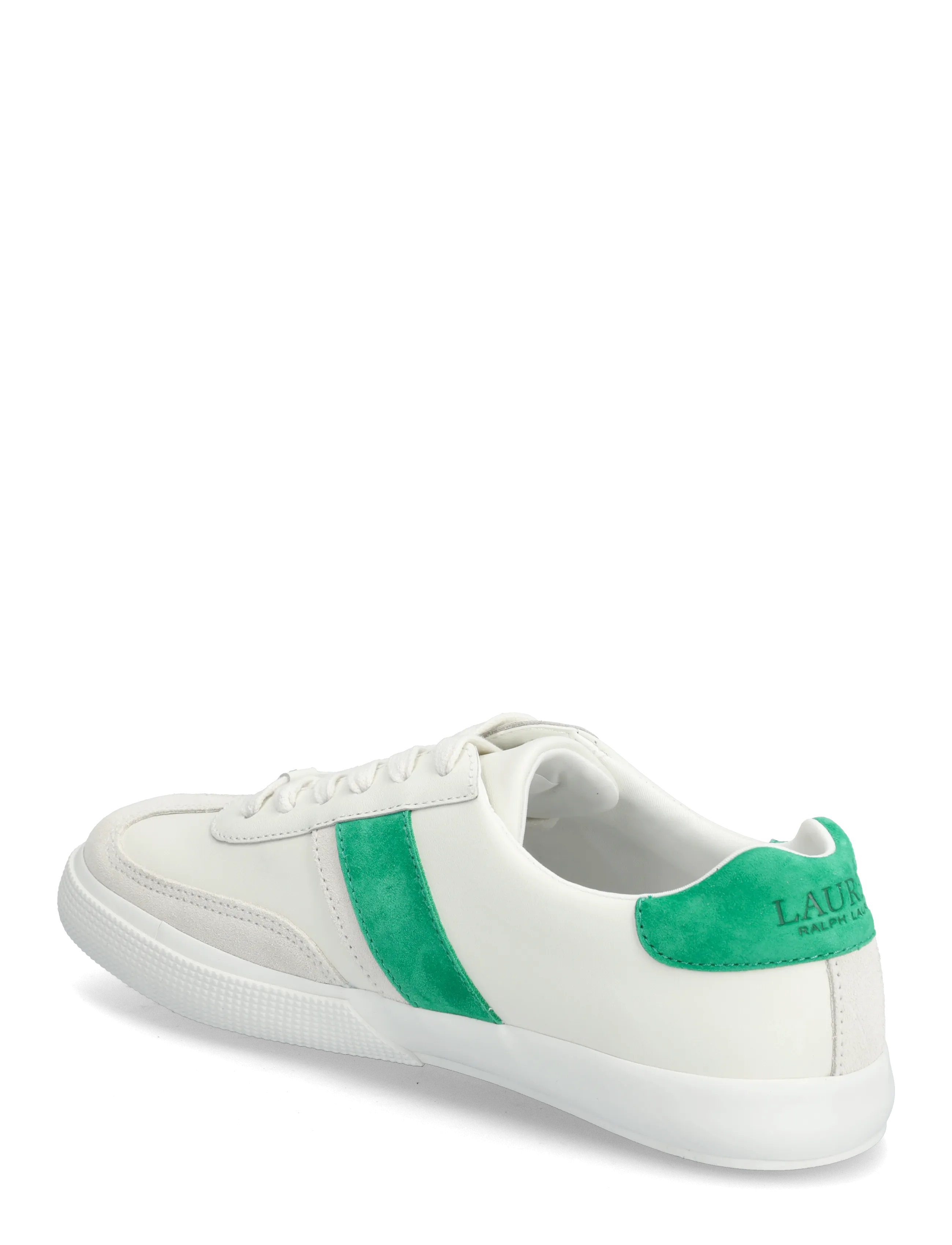 Lauren Ralph Lauren - Two-Tone Braylee Leather & Suede Sneaker - konfirmationstøj - snw wht/bianco/gr - 2
