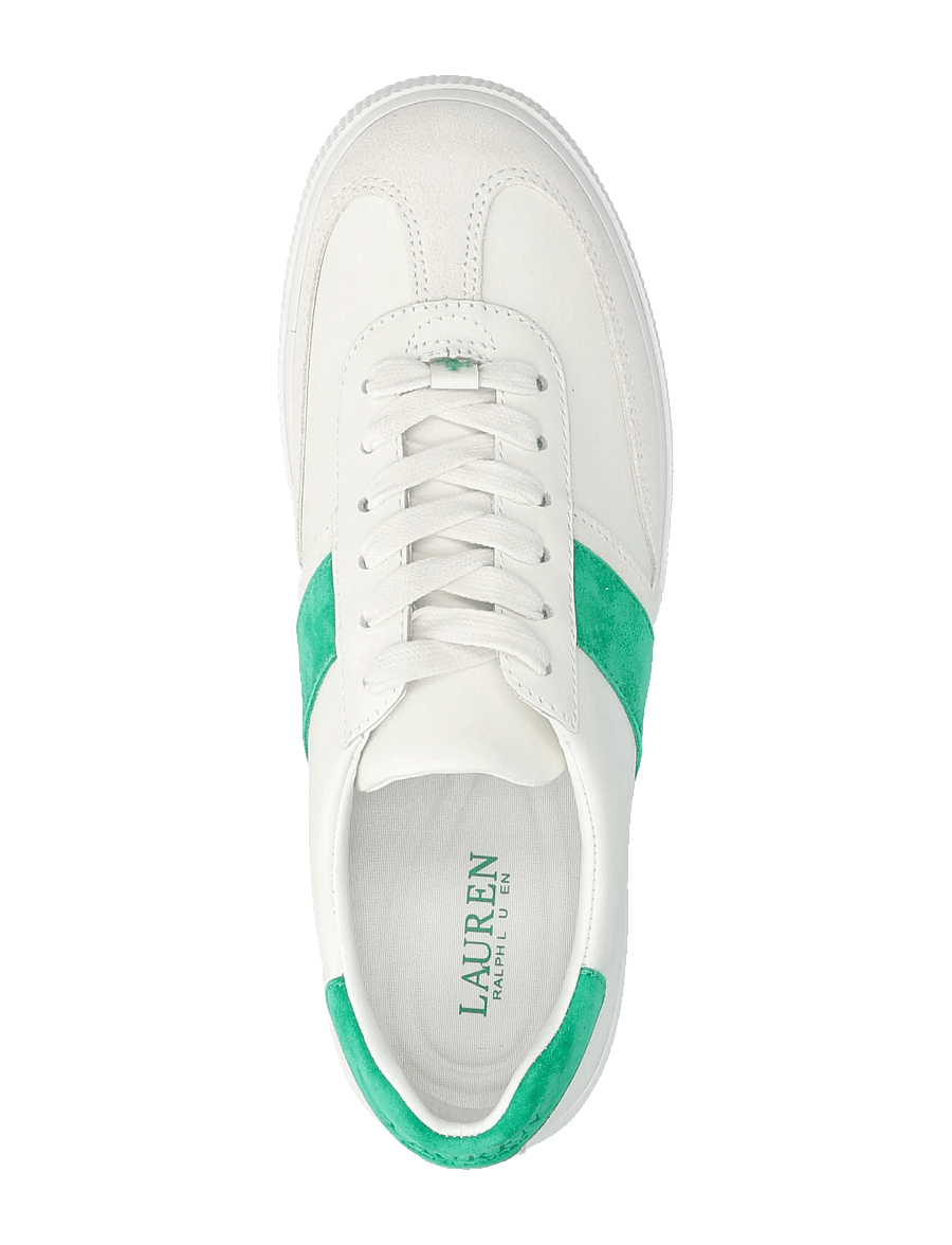 Lauren Ralph Lauren - Two-Tone Braylee Leather & Suede Sneaker - konfirmation - snw wht/bianco/gr - 3