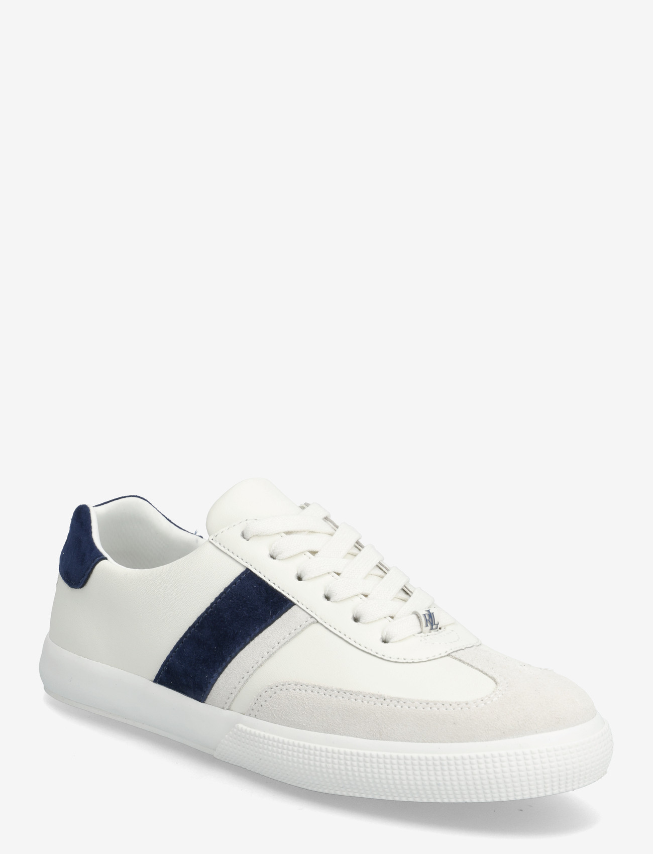 Lauren Ralph Lauren - Two-Tone Braylee Leather & Suede Sneaker - low top sneakers - snw wht/bianco/rf - 0