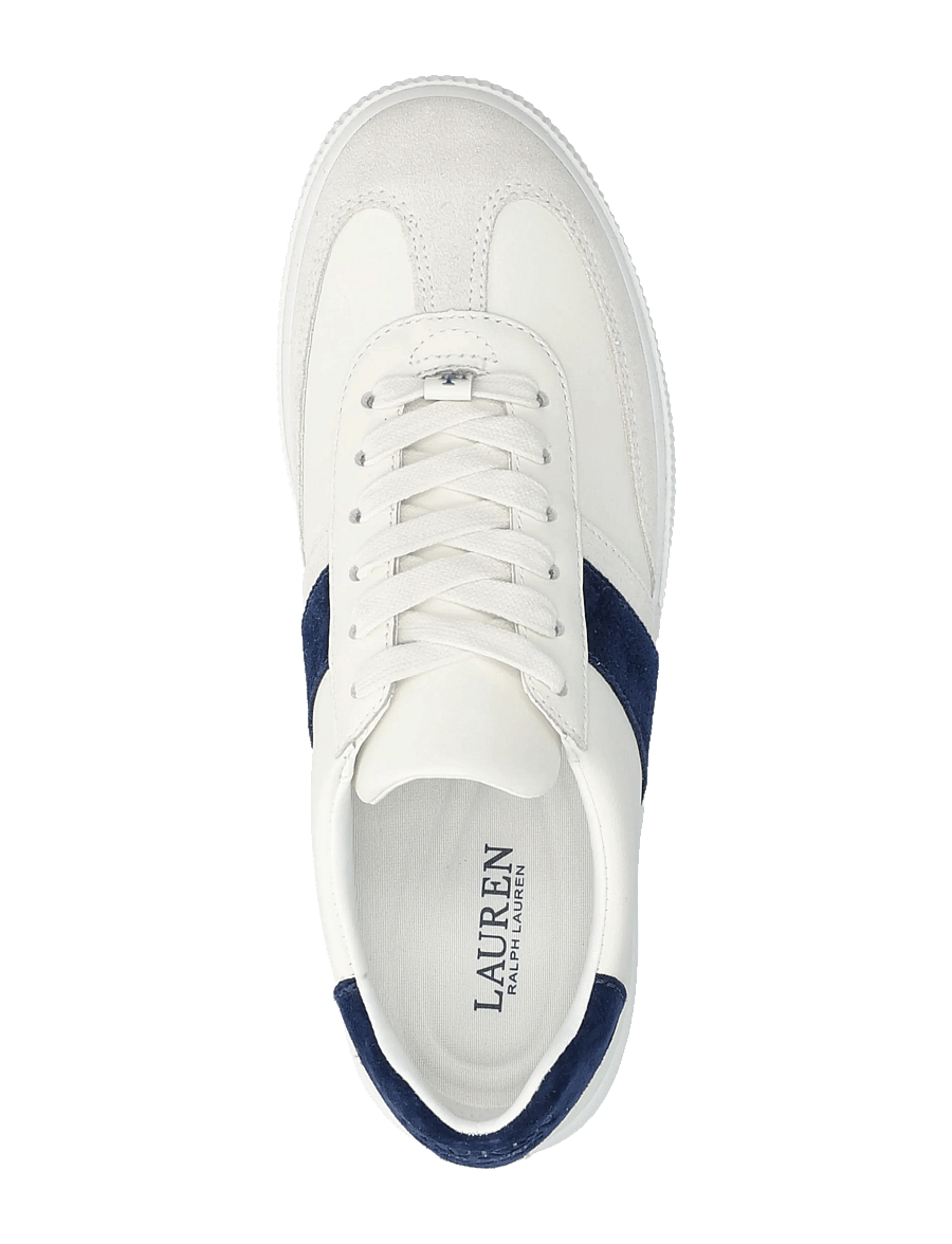 Lauren Ralph Lauren - Two-Tone Braylee Leather & Suede Sneaker - konfirmation - snw wht/bianco/rf - 3