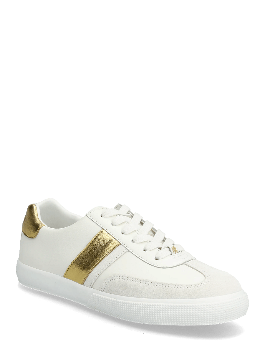 Lauren Ralph Lauren - Braylee Metallic-Trim Leather Sneaker - confirmation - snw wht/bianco/mo - 0