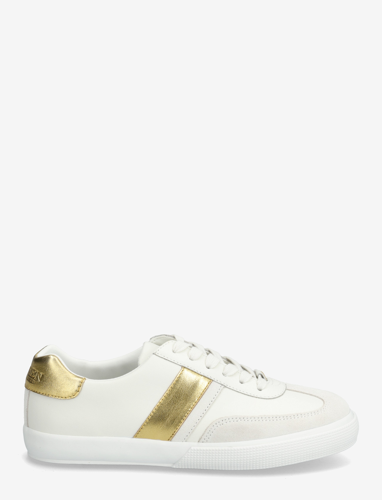 Lauren Ralph Lauren - Braylee Metallic-Trim Leather Sneaker - konfirmation - snw wht/bianco/mo - 1