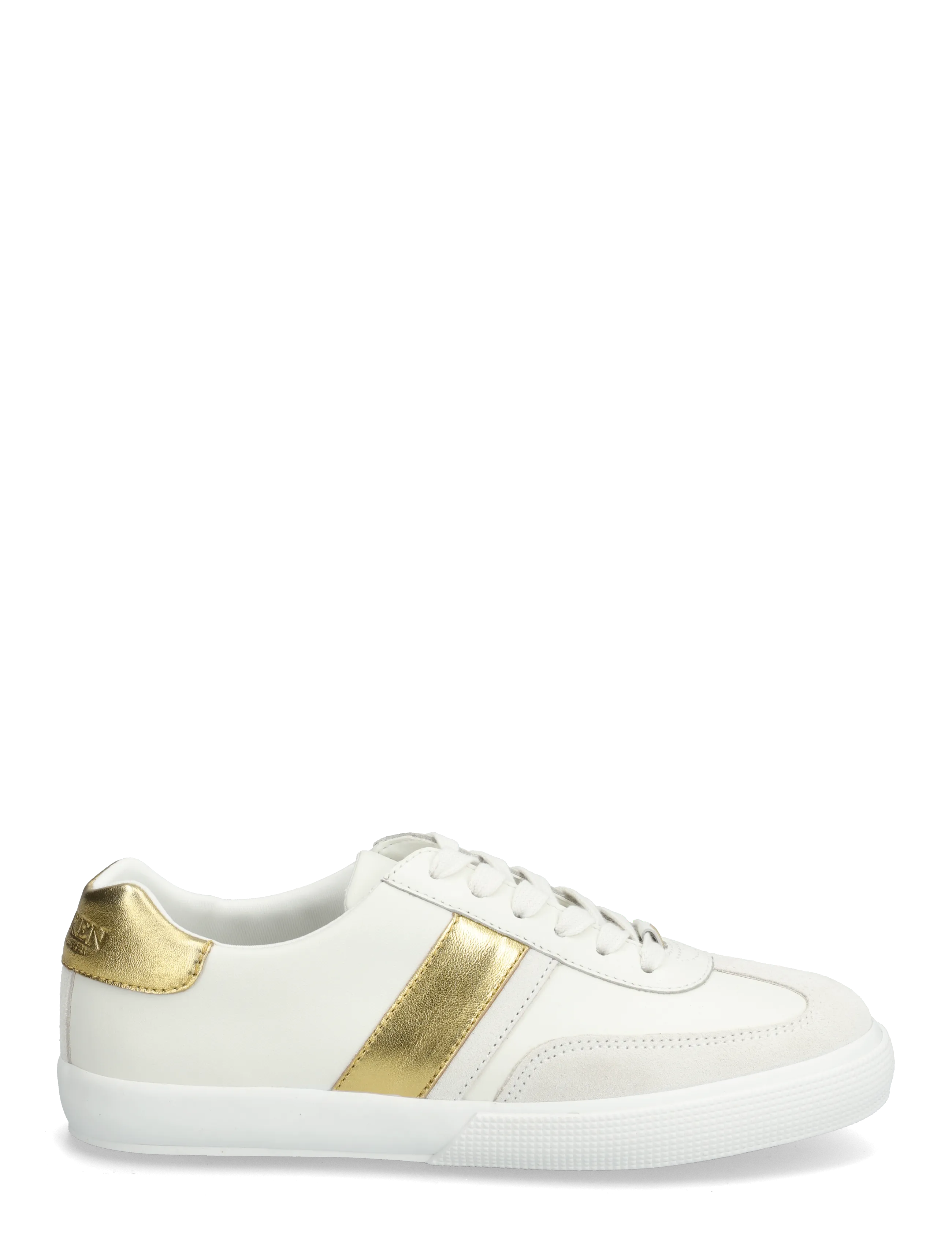 Lauren Ralph Lauren - Braylee Metallic-Trim Leather Sneaker - konfirmation - snw wht/bianco/mo - 1