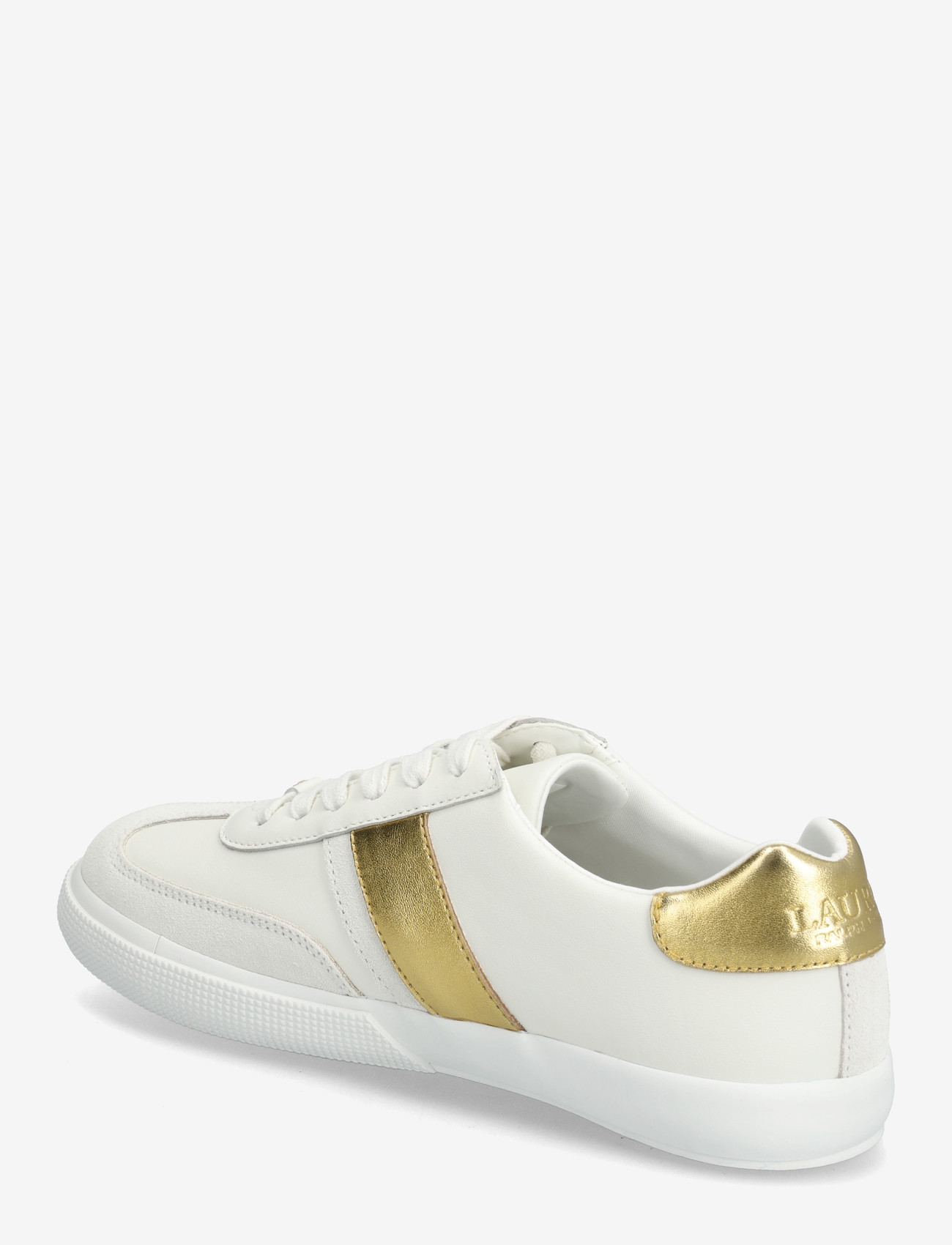Lauren Ralph Lauren - Braylee Metallic-Trim Leather Sneaker - konfirmation - snw wht/bianco/mo - 2