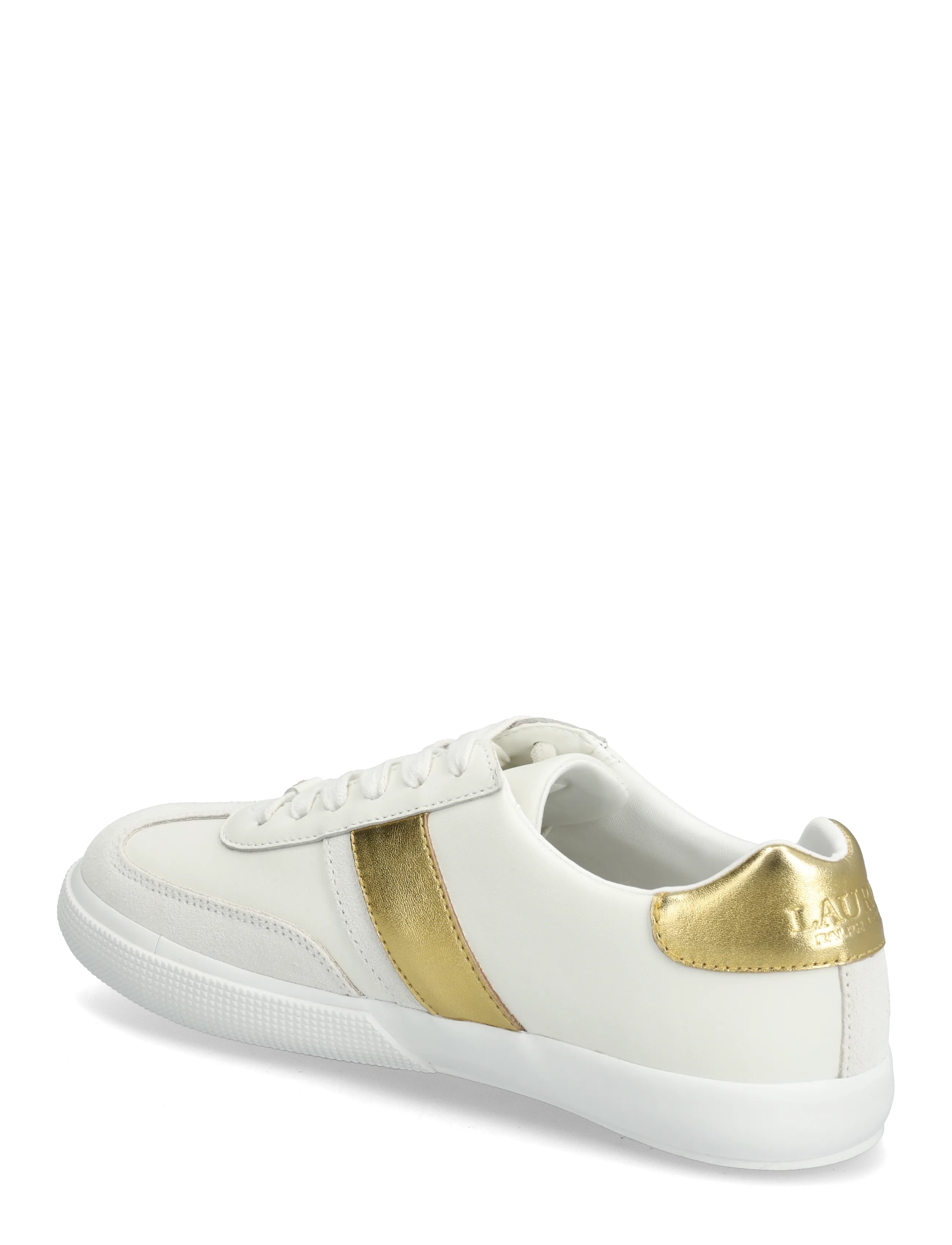 Lauren Ralph Lauren - Braylee Metallic-Trim Leather Sneaker - konfirmation - snw wht/bianco/mo - 2