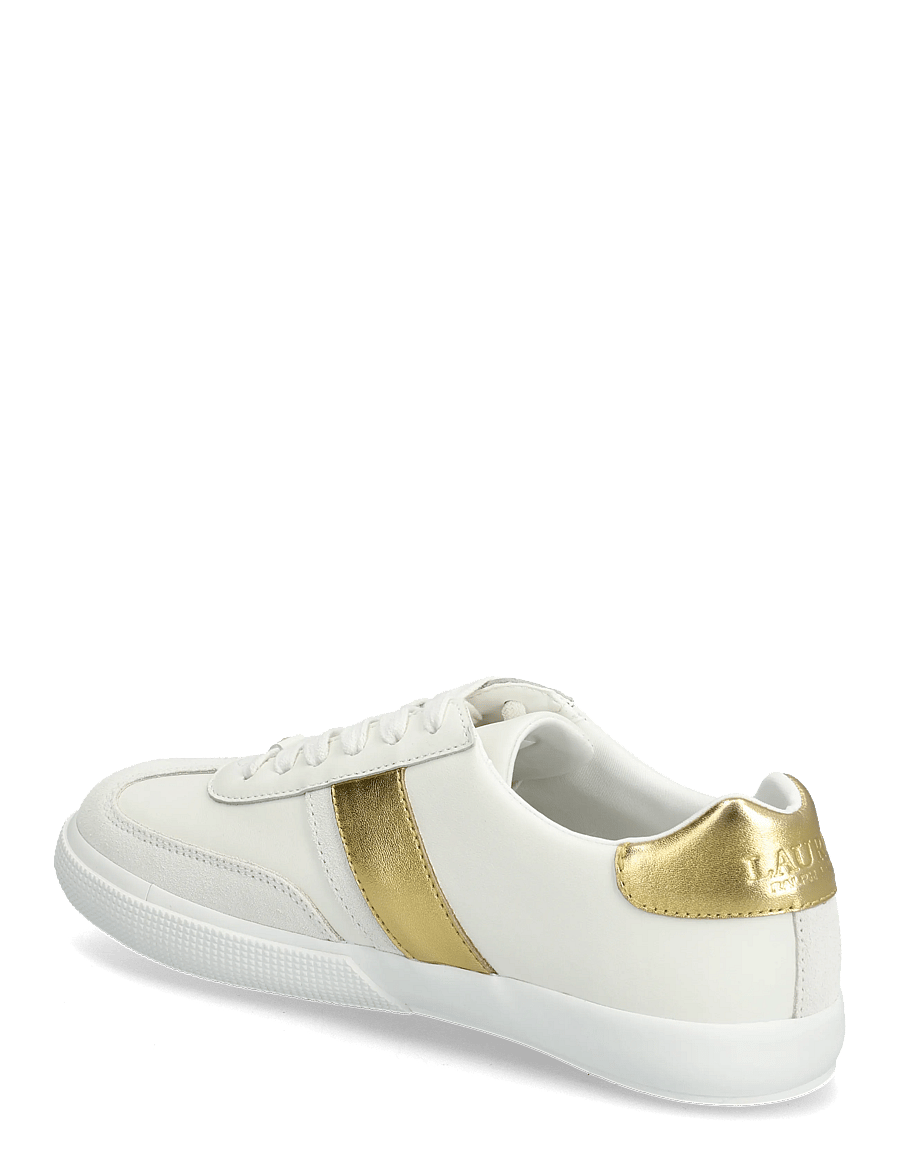 Lauren Ralph Lauren - Braylee Metallic-Trim Leather Sneaker - confirmation - snw wht/bianco/mo - 2