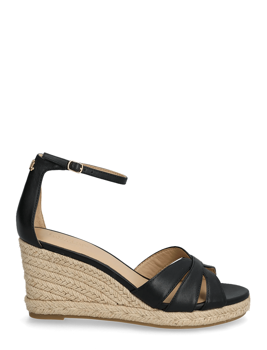 Lauren Ralph Lauren - Nellie Nappa Leather Espadrille - kontsaga espadrillid - black - 1