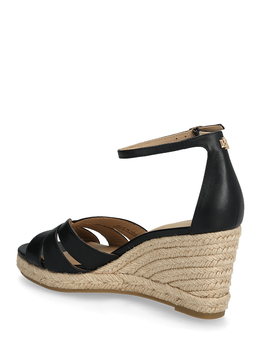 Lauren Ralph Lauren - Nellie Nappa Leather Espadrille - kontsaga espadrillid - black - 2