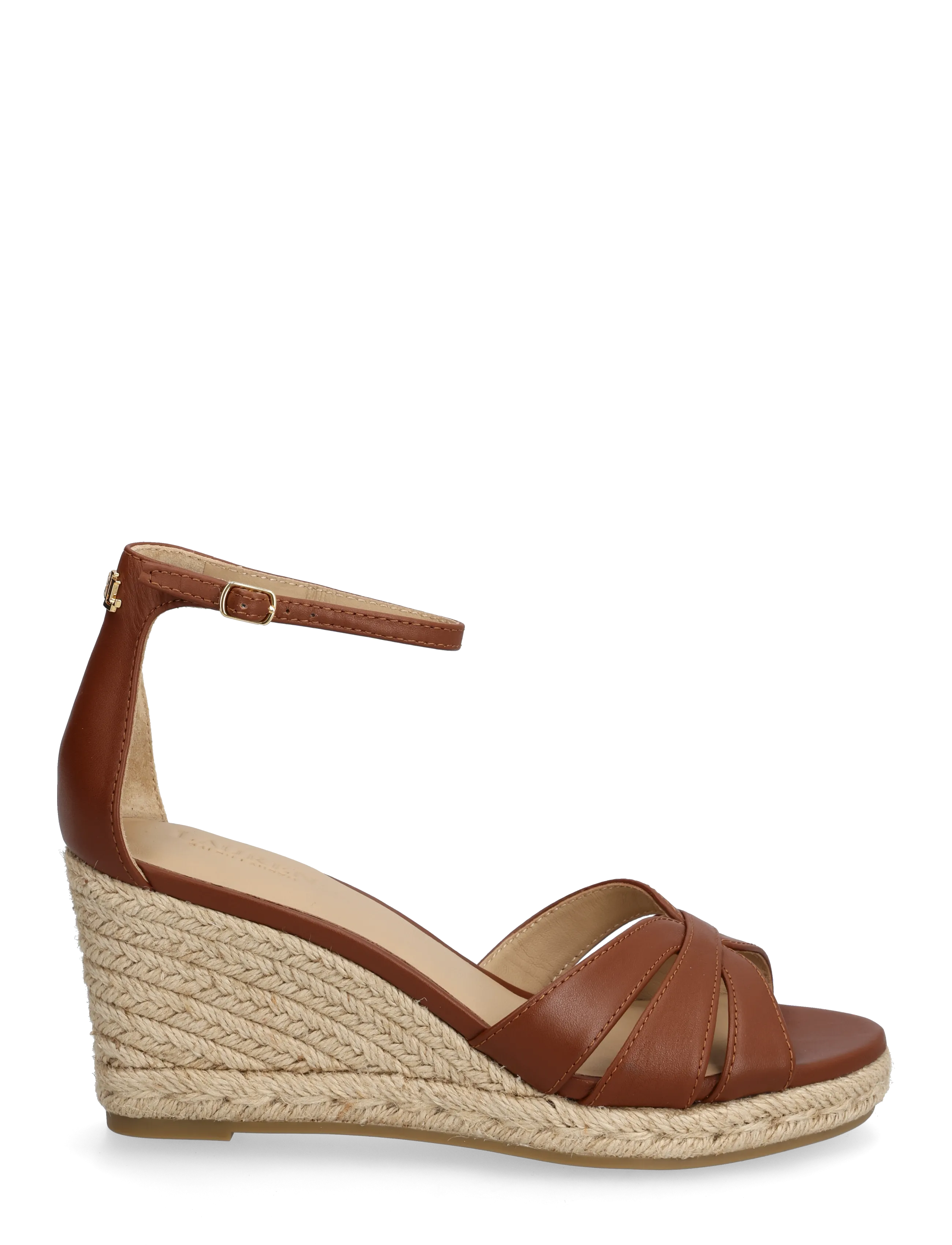 Lauren Ralph Lauren - Nellie Nappa Leather Espadrille - espadrilles à talons - lauren tan - 1