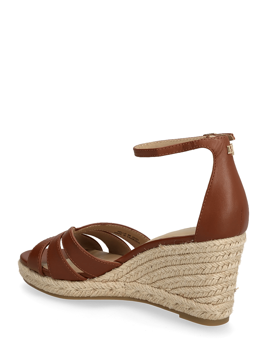 Lauren Ralph Lauren - Nellie Nappa Leather Espadrille - espadrillos med klack - lauren tan - 2