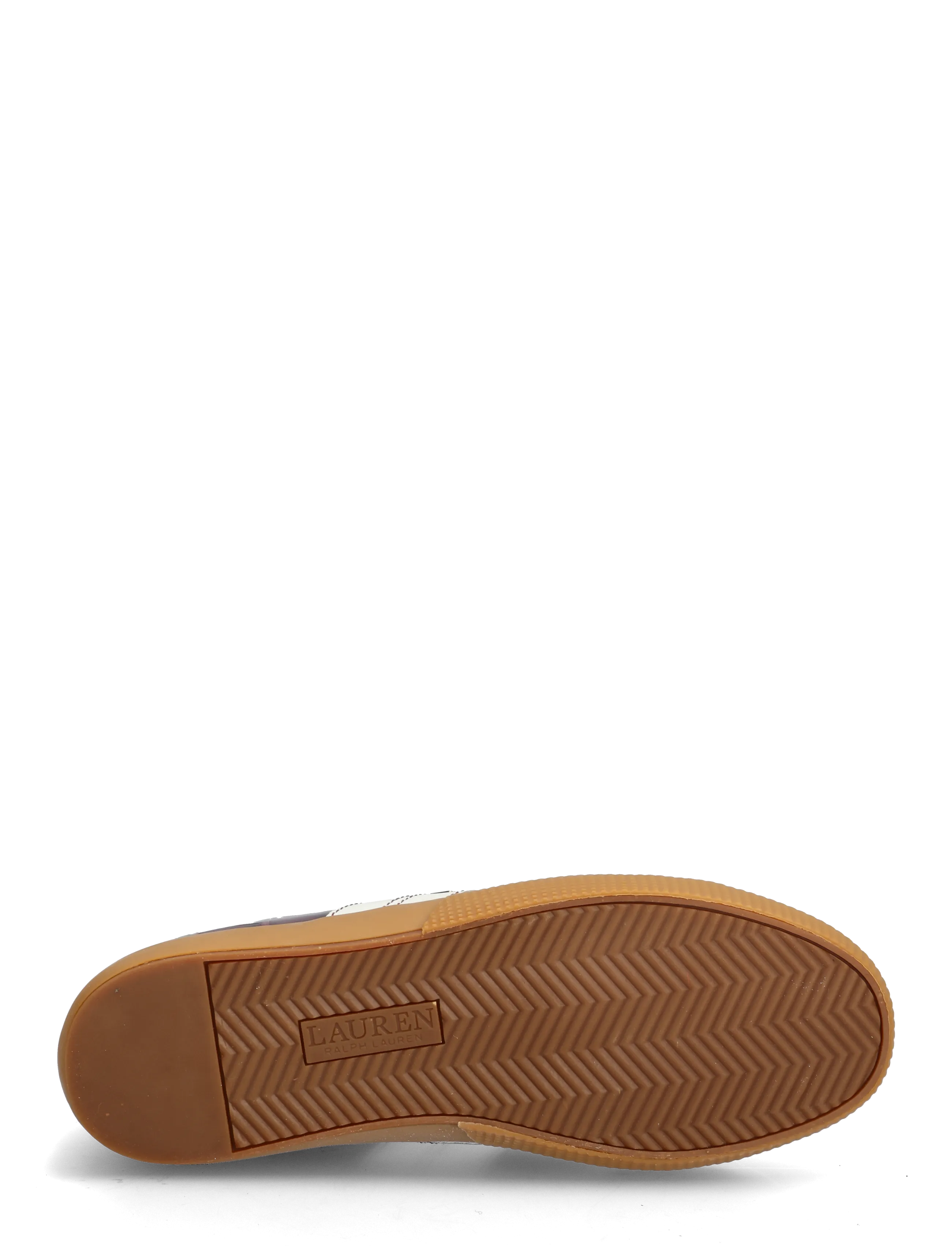 Lauren Ralph Lauren - Janson II Croc-Embossed Leather Sneaker - låga sneakers - dark garnet/snow - 4
