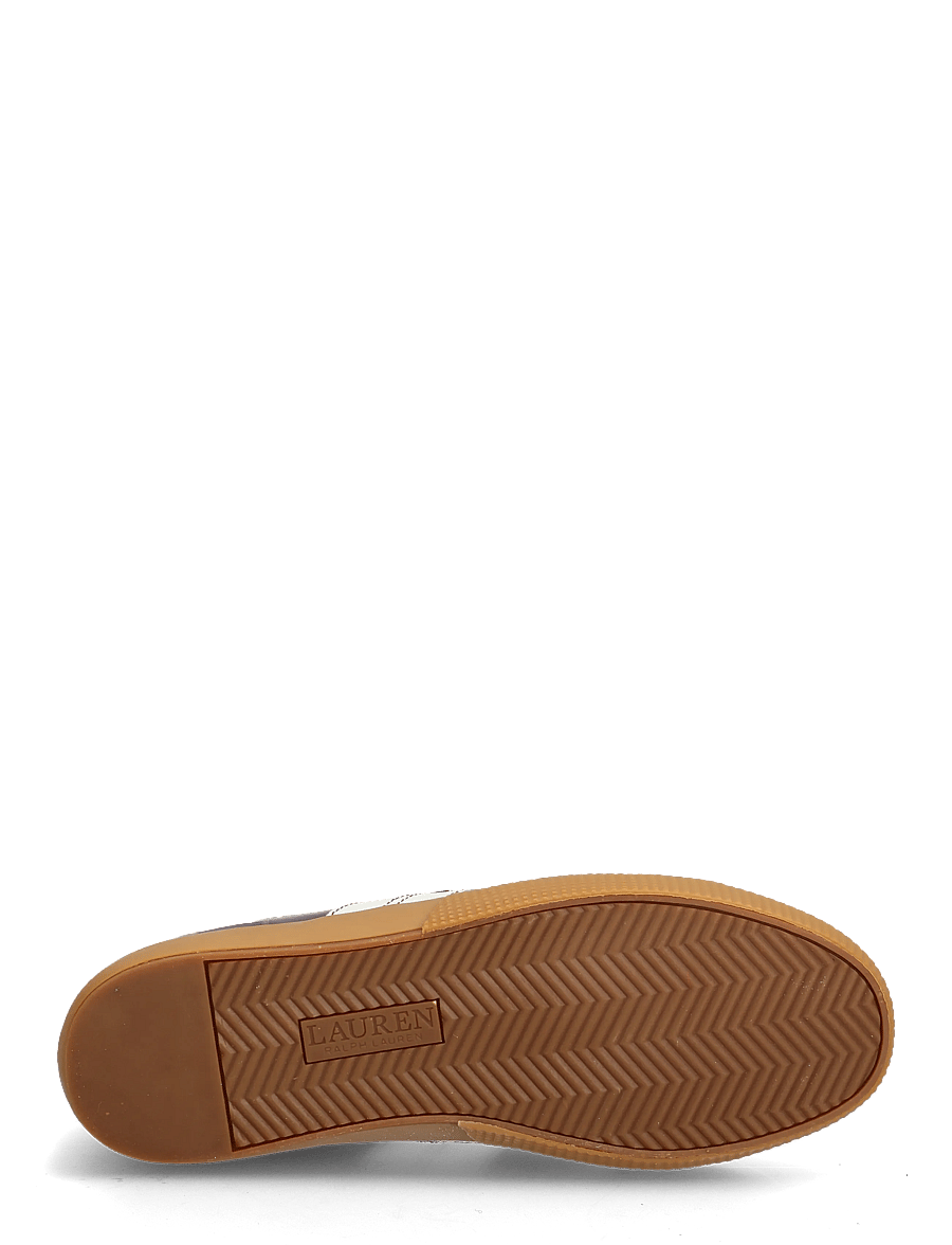 Lauren Ralph Lauren - Janson II Croc-Embossed Leather Sneaker - niedrige sneaker - dark garnet/snow - 4